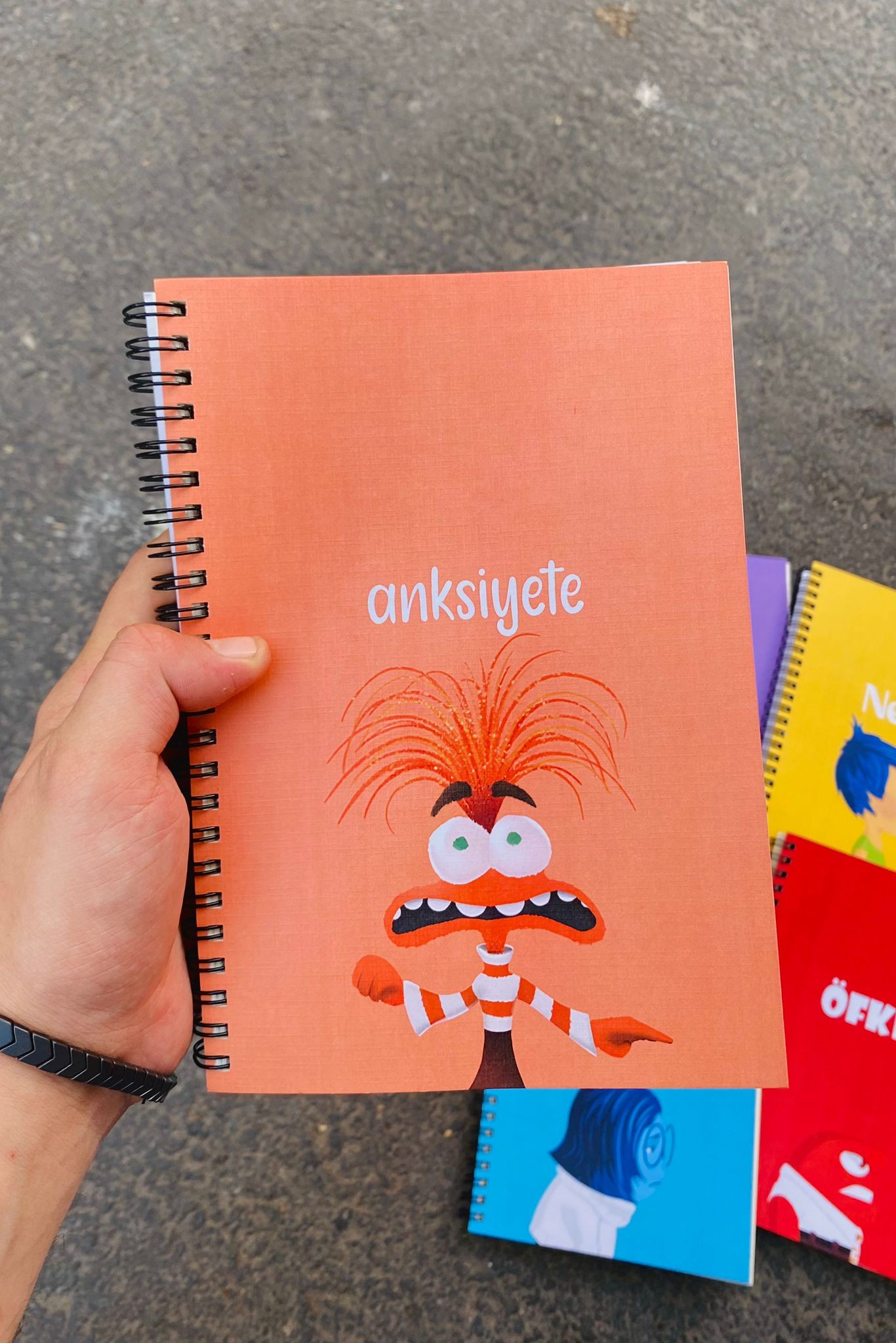 Spiralli A5 Defter Ters Yüz Anksiyete (200 Sayfa)