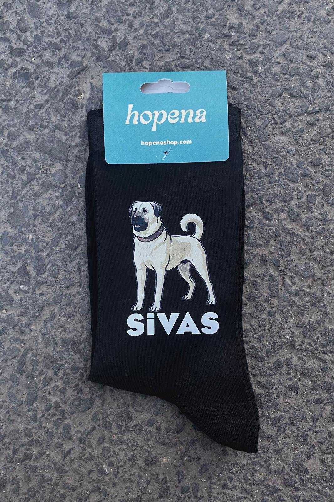 Siyah Unisex Bambu Çorap - Sivas Kangal 