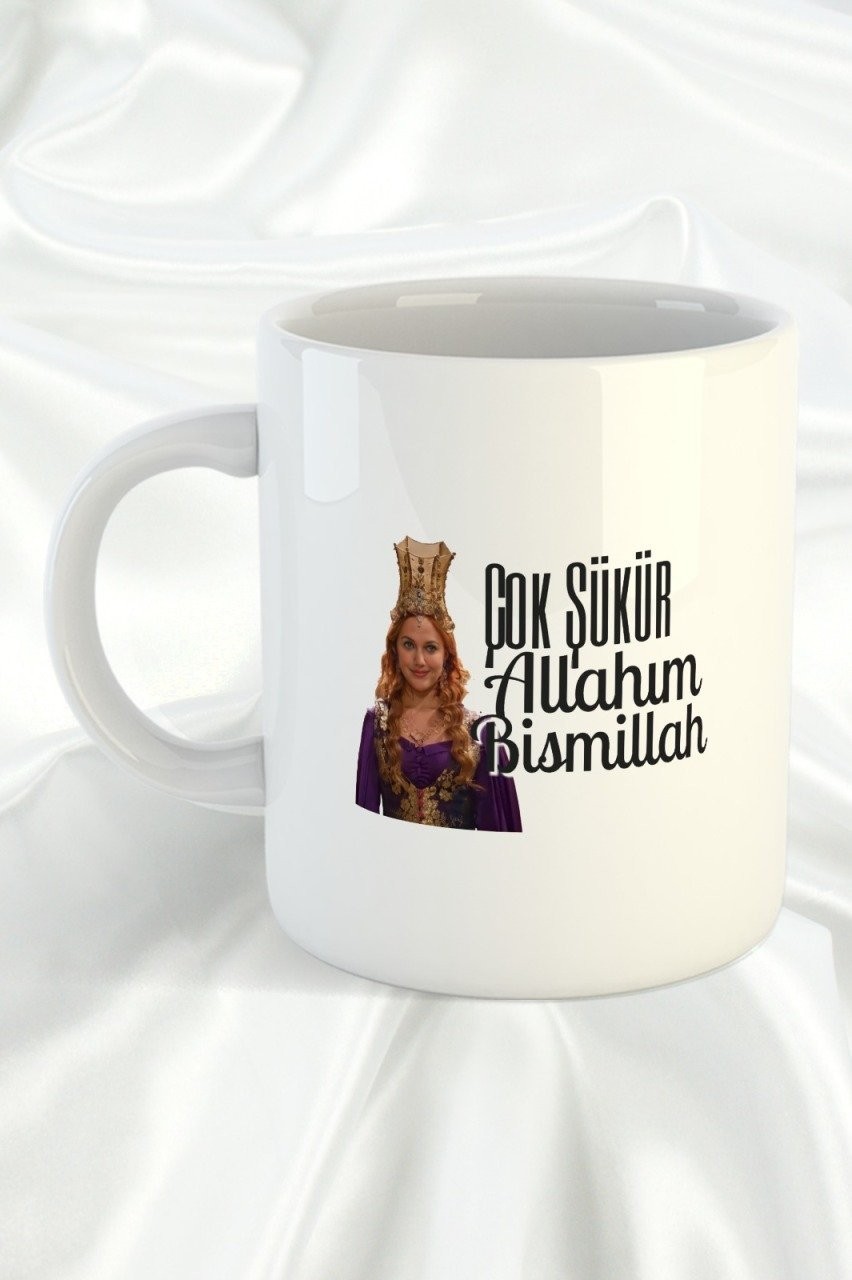Hürrem Çok Şükür Beyaz Kupa Bardak