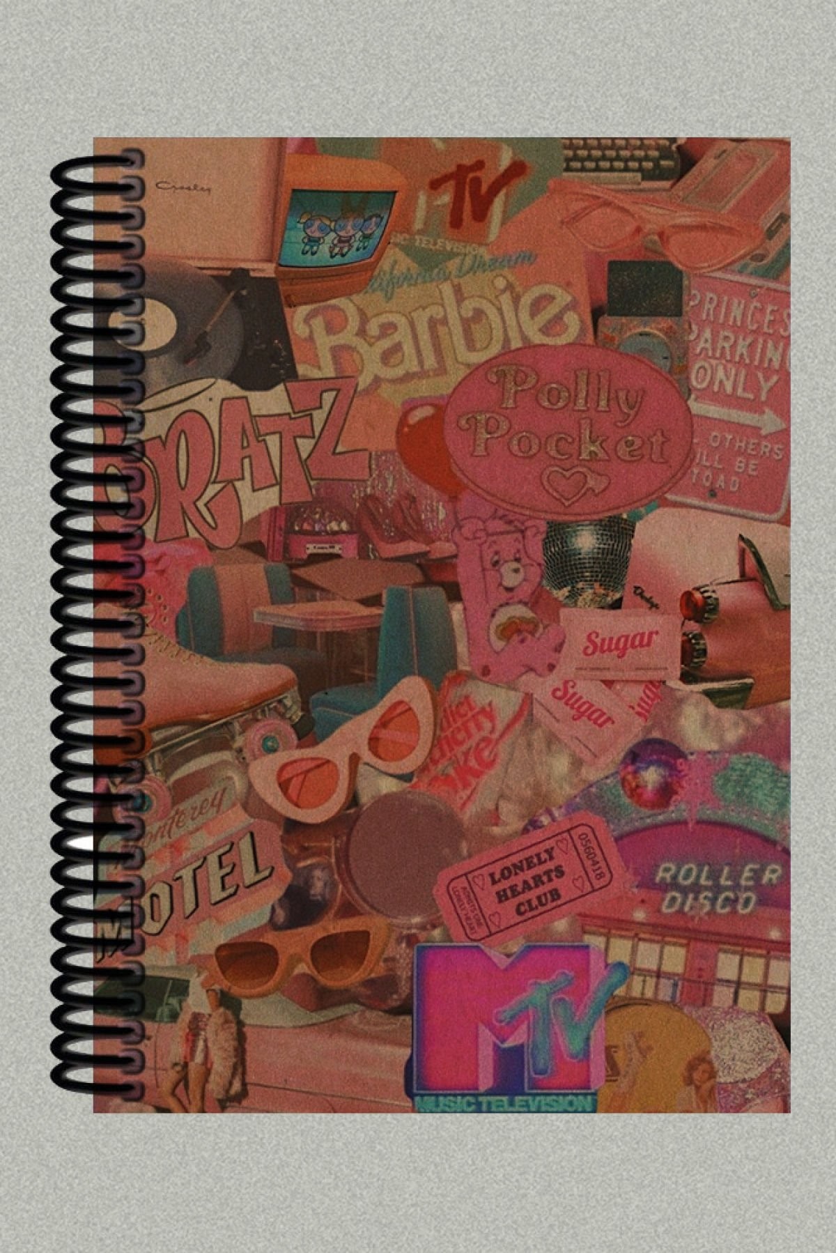 Spiralli A5 Defter Aşko Kolaj