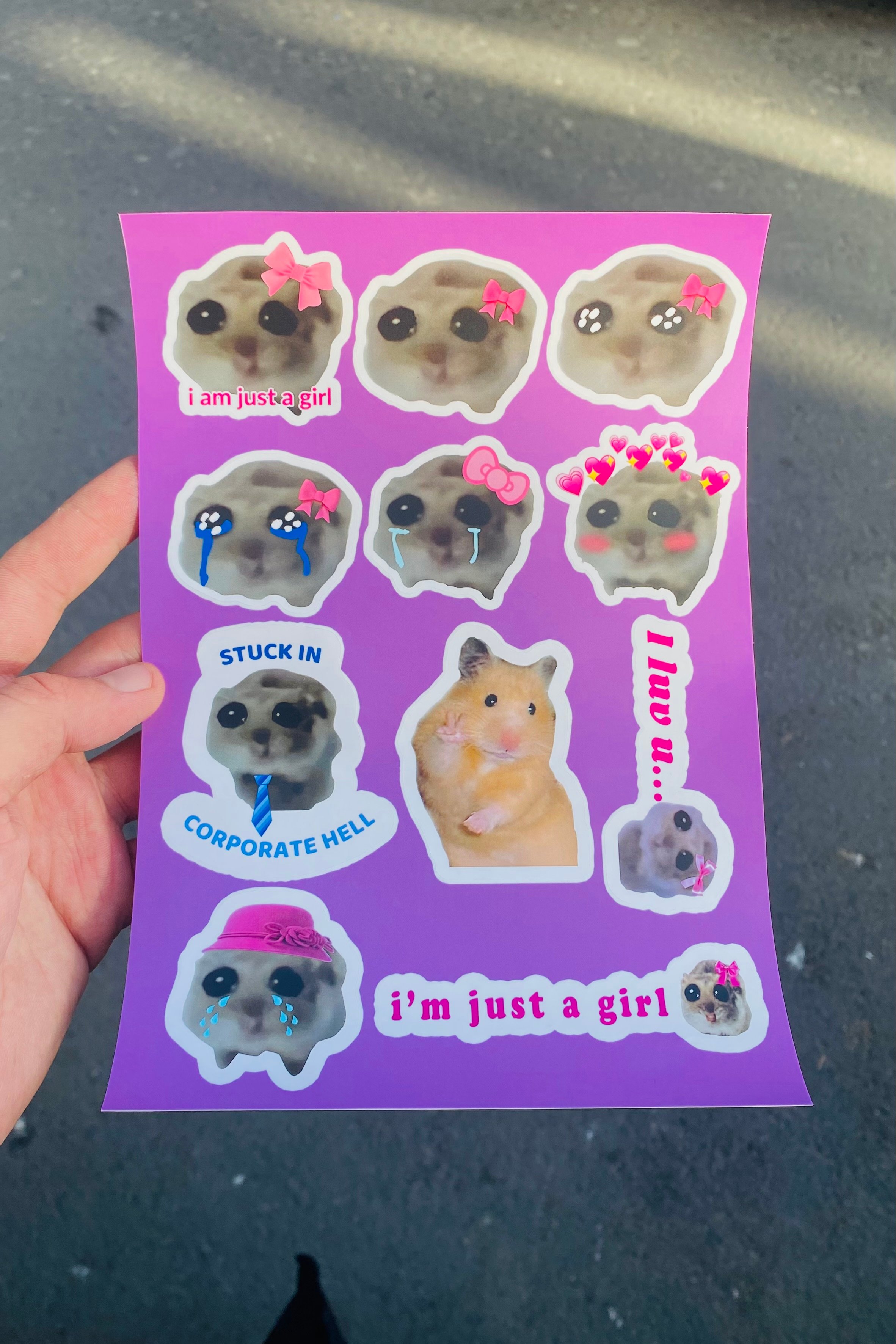 Sad Hamster Üzgün Hamster 11'li Sticker Paketi