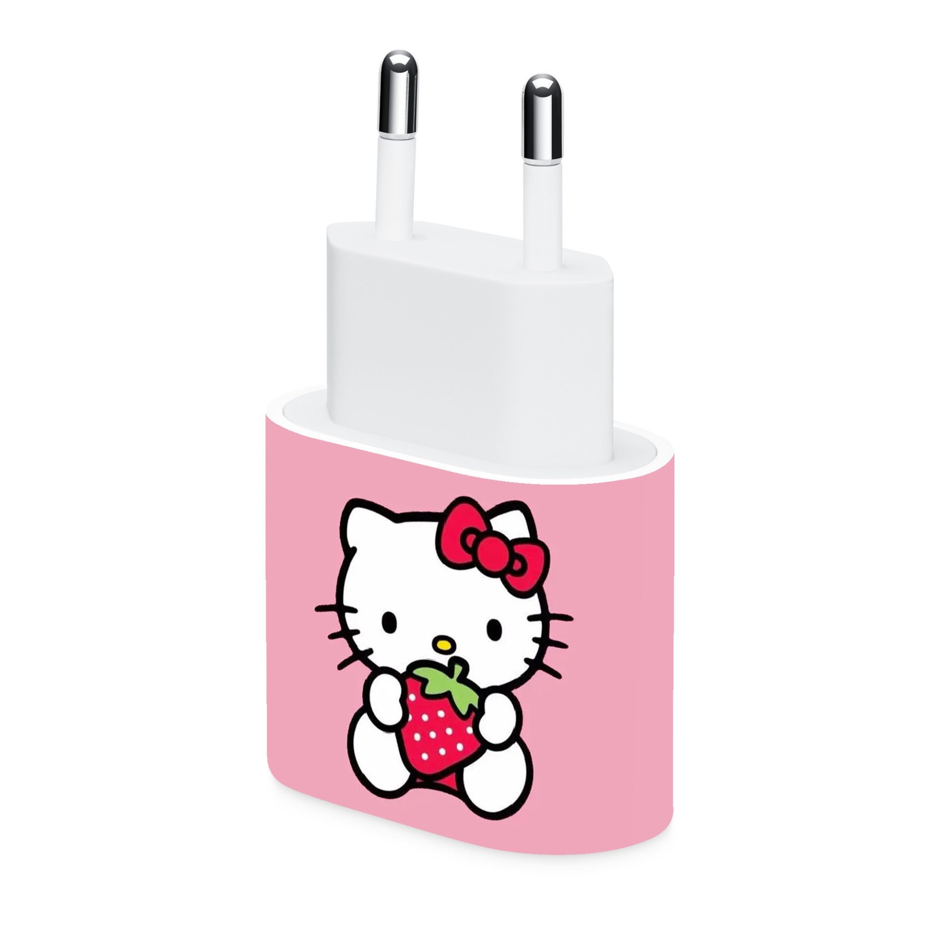 iPhone 20W Şarj Aleti Kaplaması -  Pembe Hello Kitty