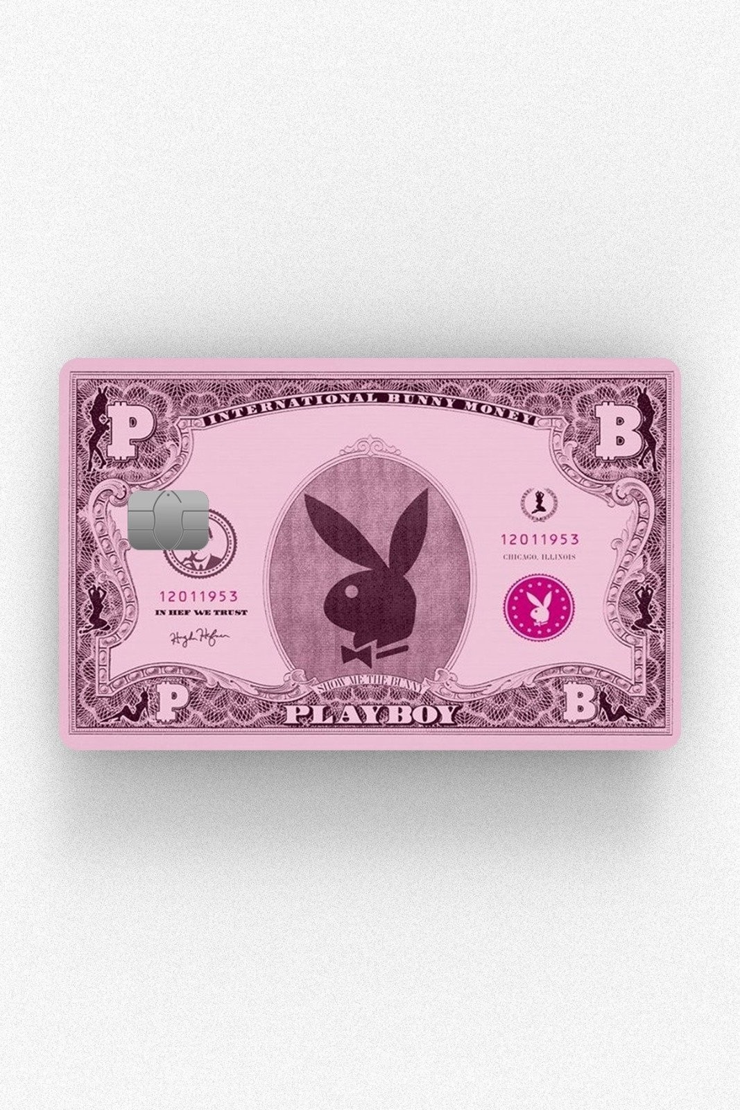 Kart Kaplama Etiketi - Playboy Pembe Dolar