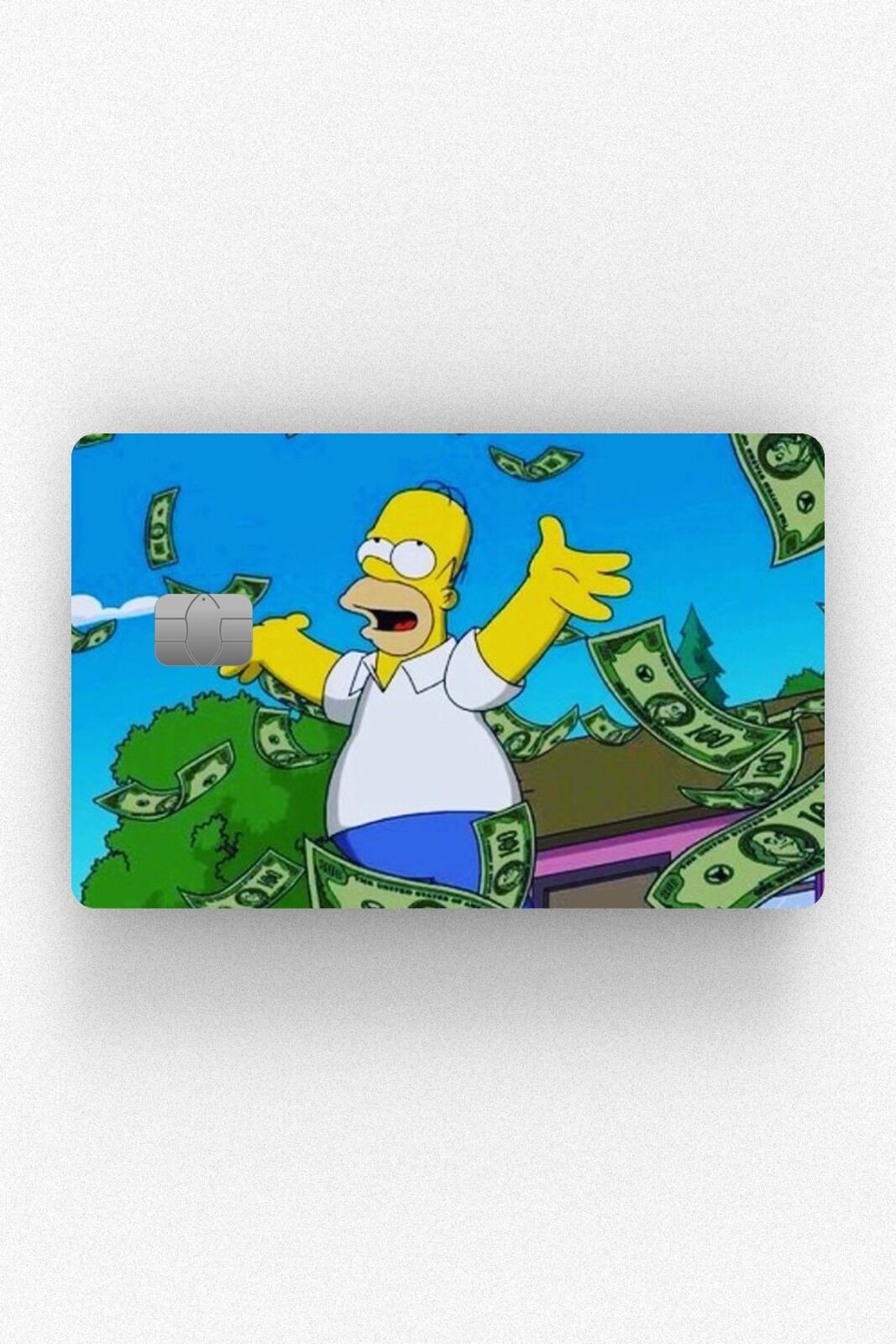 Kart Kaplama Etiketi - Homer Simpsons Dolar