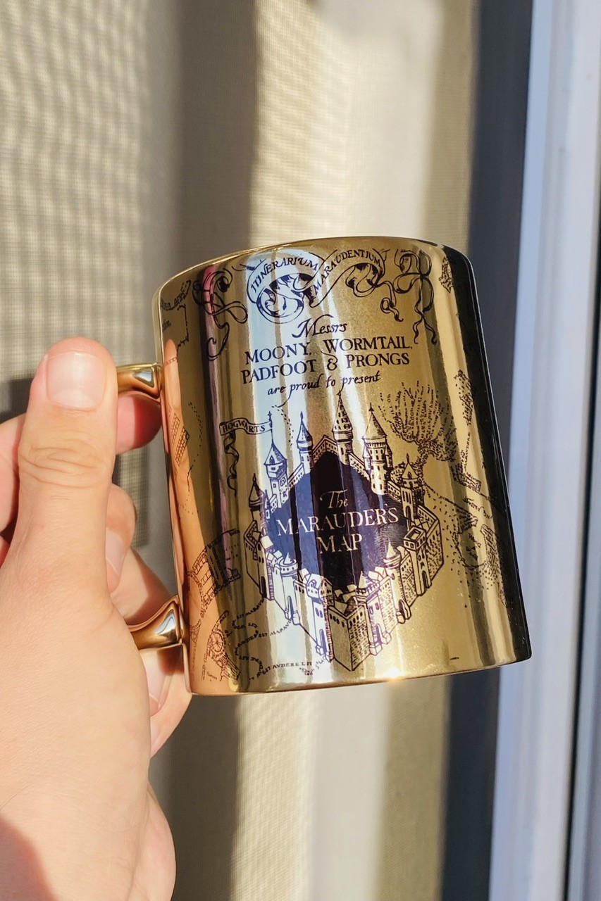 Harry Potter Çapulcu Haritası Porselen Gold Kupa Bardak