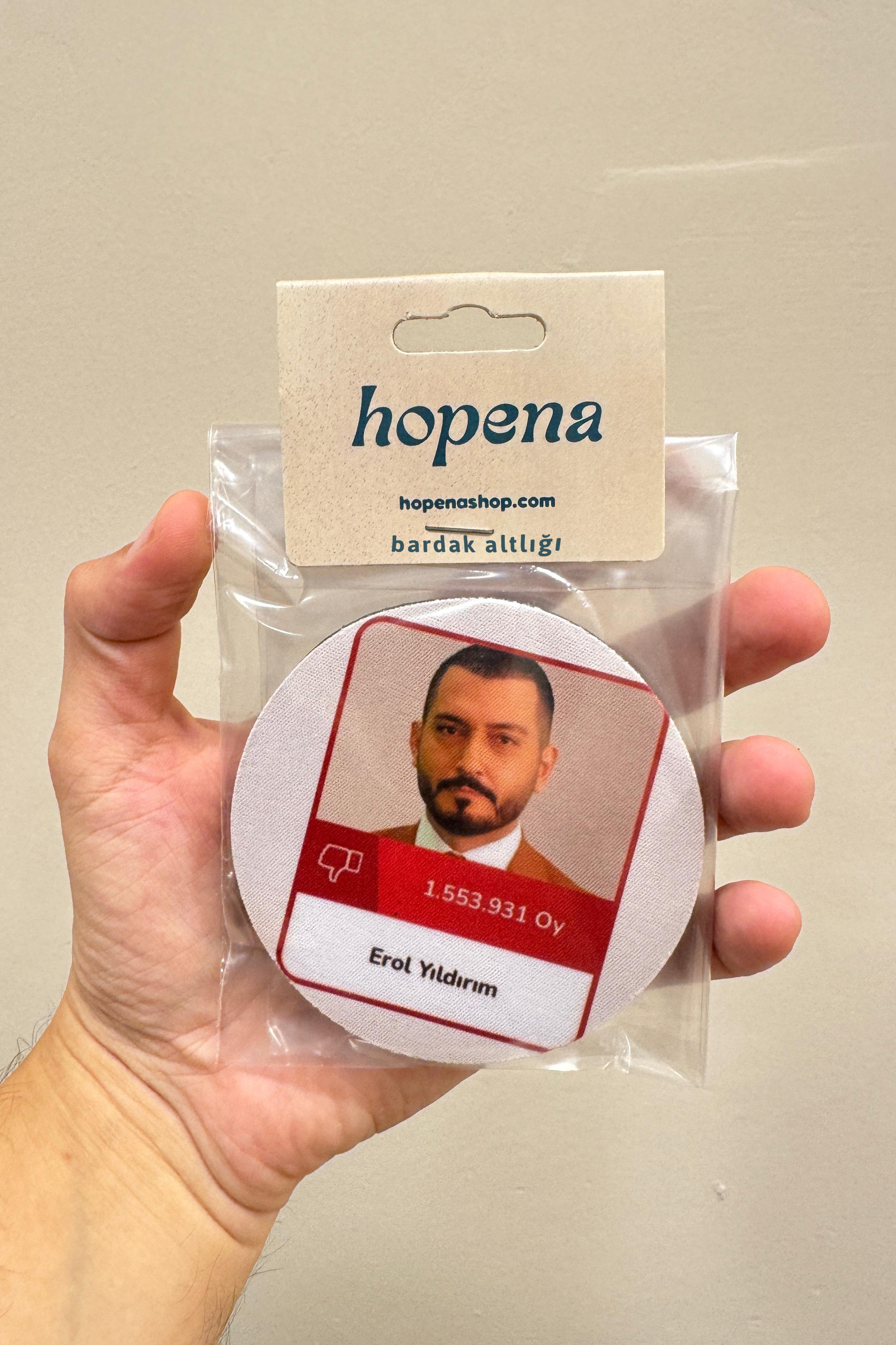 Yuvarlak Bardak Altlığı Kısmetse Olur Erol 1M Negatif Oy