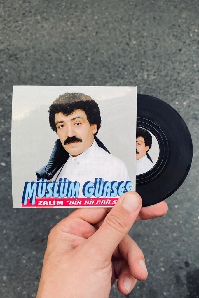 Müslüm Gürses Zalim Mini Dekoratif Plak Bardak Altlığı Magnet