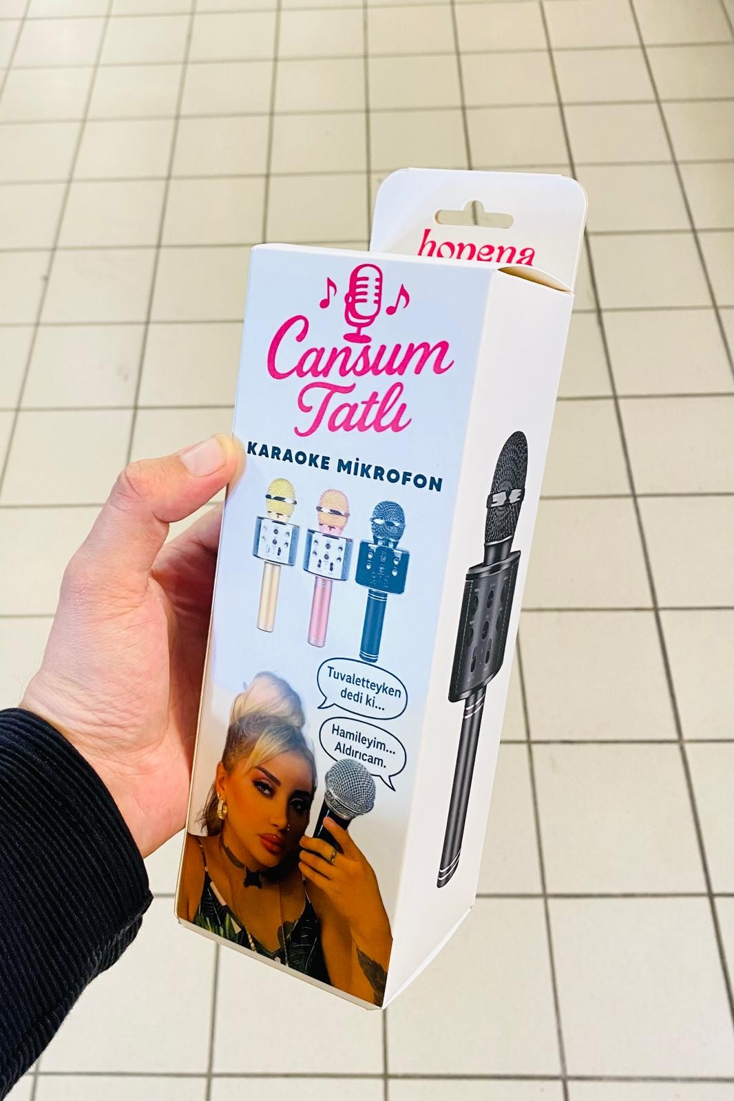 Cansum Tatlı Karaoke Mikrofon Bluetooth Hoporlör