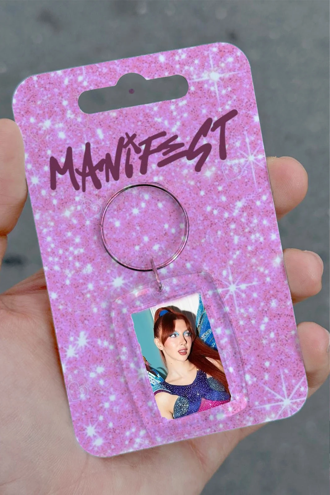 Şeffaf Çerçeve Anahtarlık Özel Ambalajlı Manifest Mina