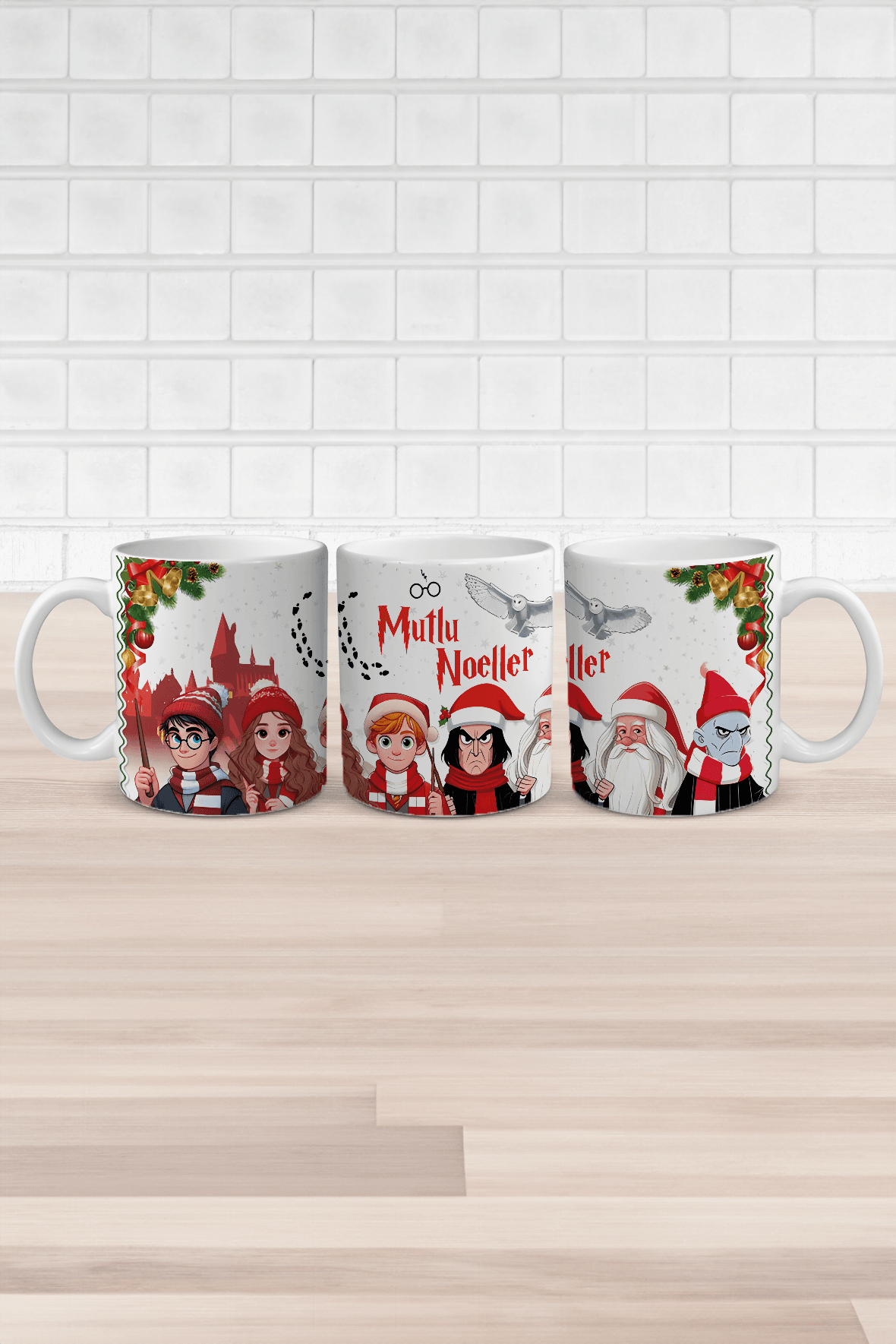 Harry Potter Full Baskılı Yılbaşı Porselen Kupa Bardak