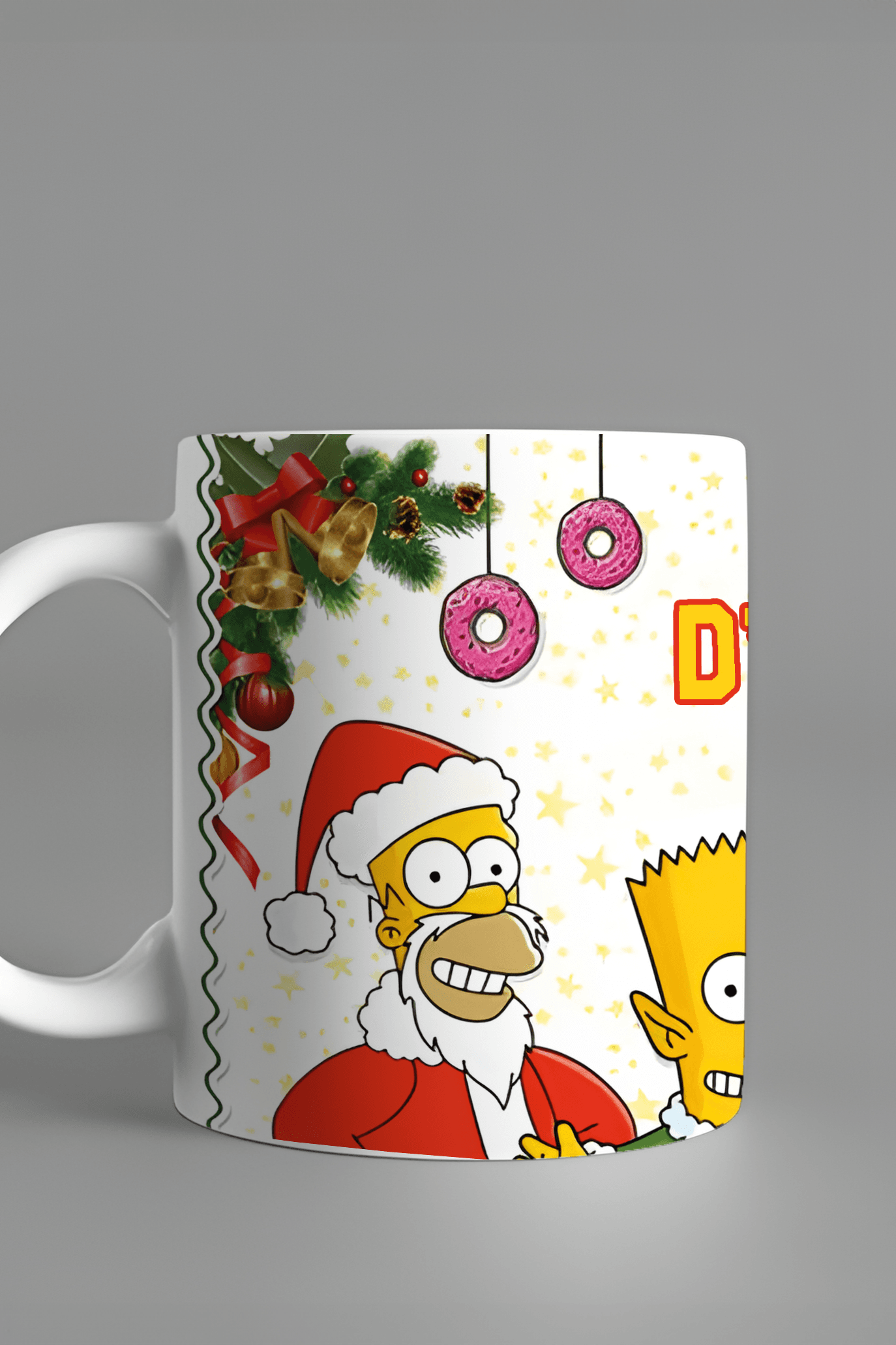 Simpsons Full Baskılı Yılbaşı Porselen Kupa Bardak