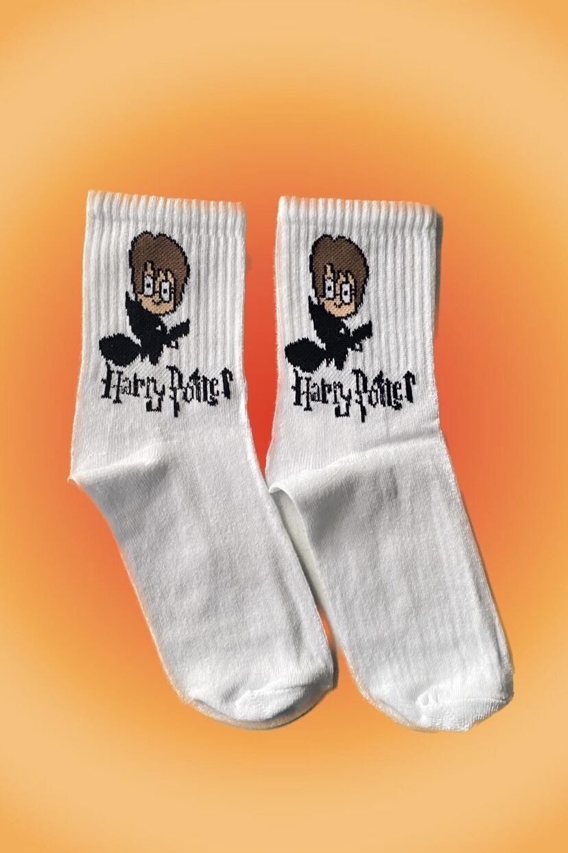 Harry Potter Beyaz Tenis Çorap