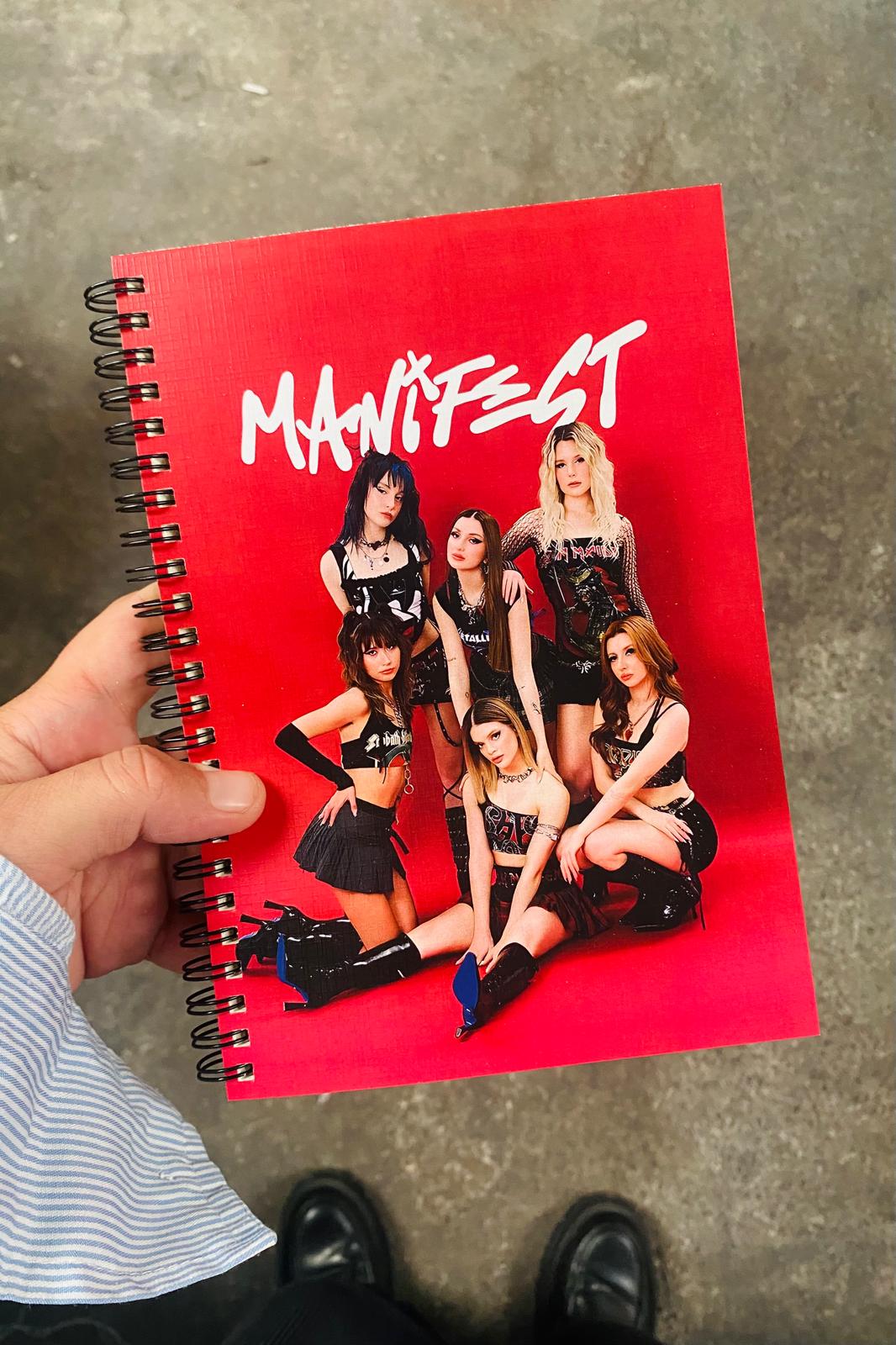 Spiralli A5 Defter Manifest Kırmızı Poster (200 Sayfa)