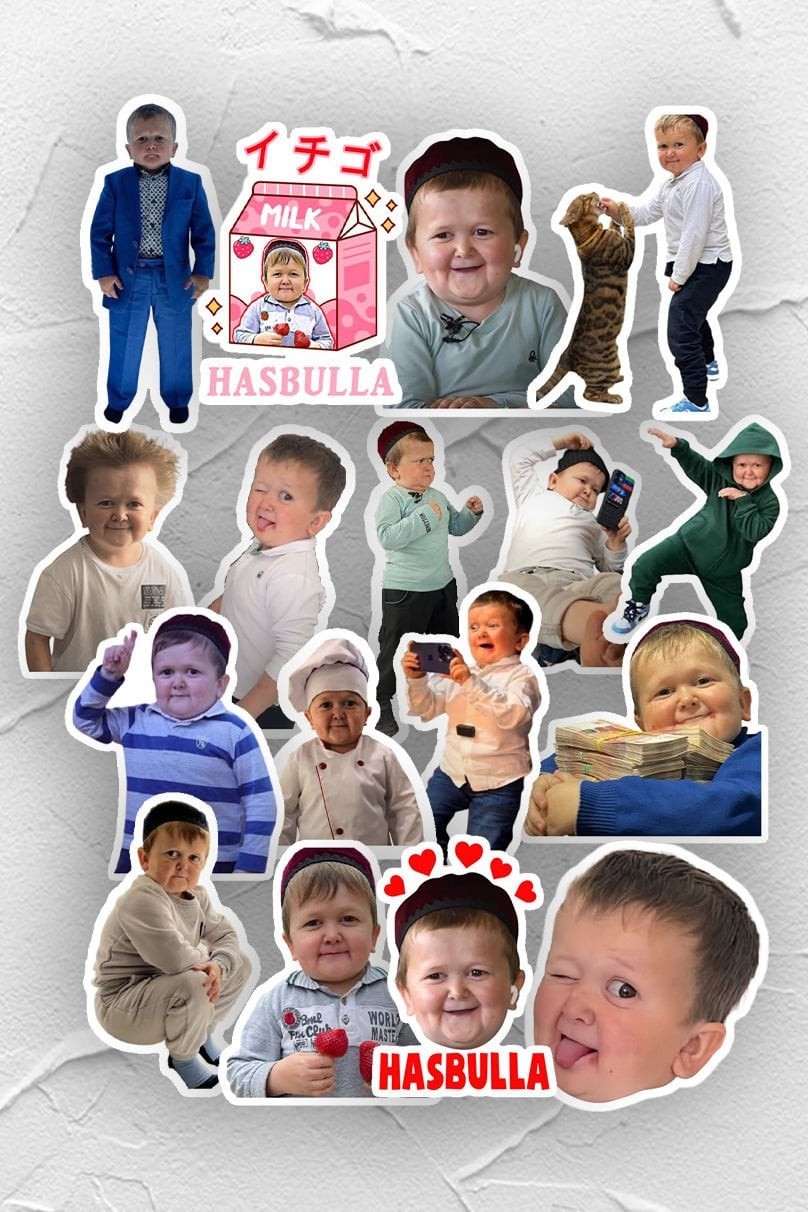Hasbulla 17'li Laptop Notebook Sticker Paketi