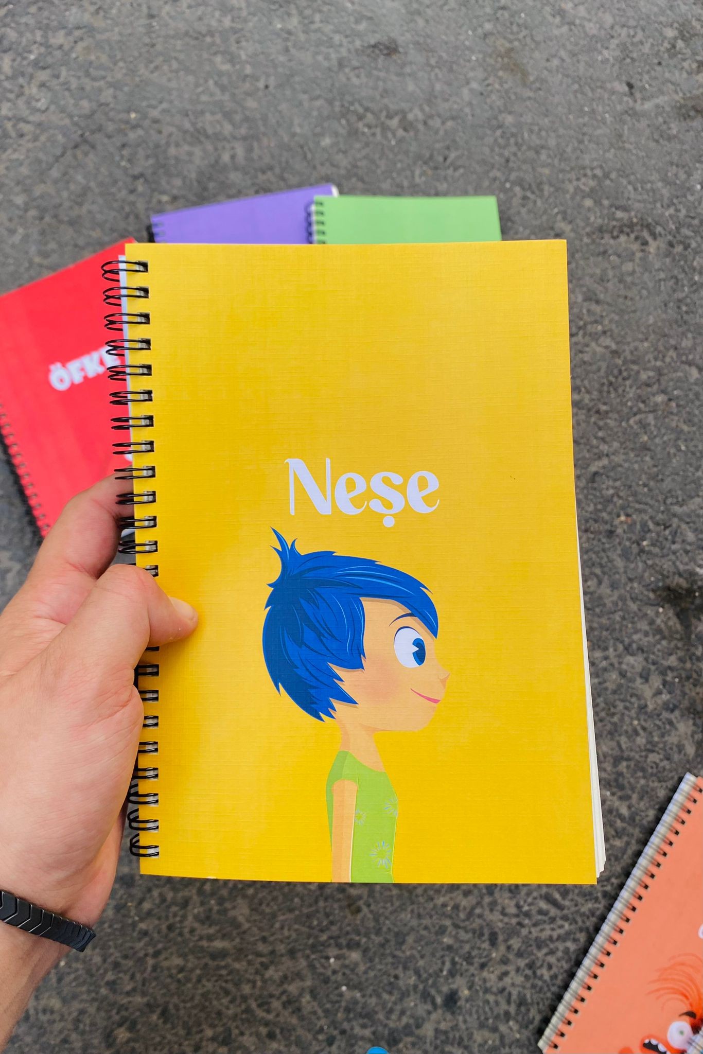 Spiralli A5 Defter Ters Yüz Neşe (200 Sayfa)