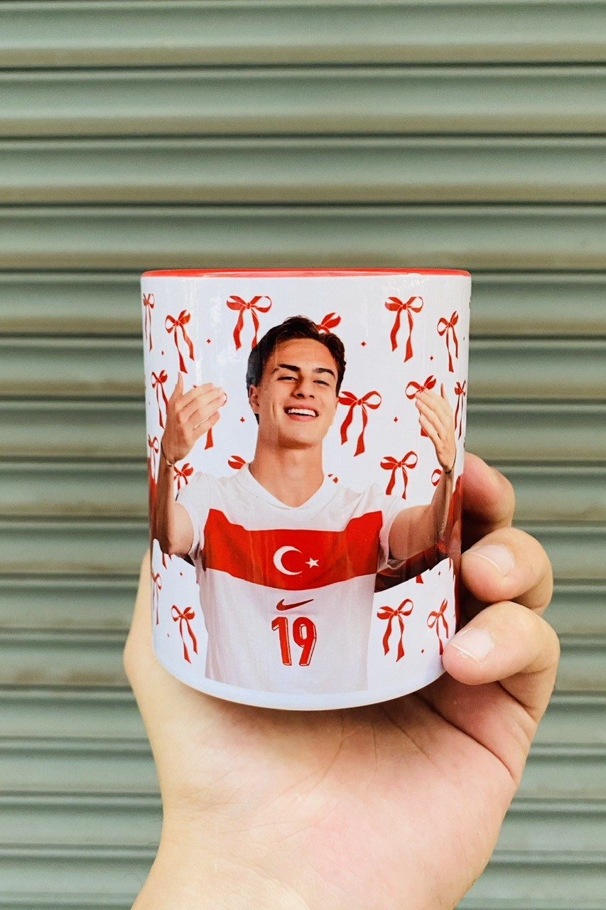 Kenan Yıldız Kırmızı Kalpli Kulplu Kupa Bardak #bizimcocuklar