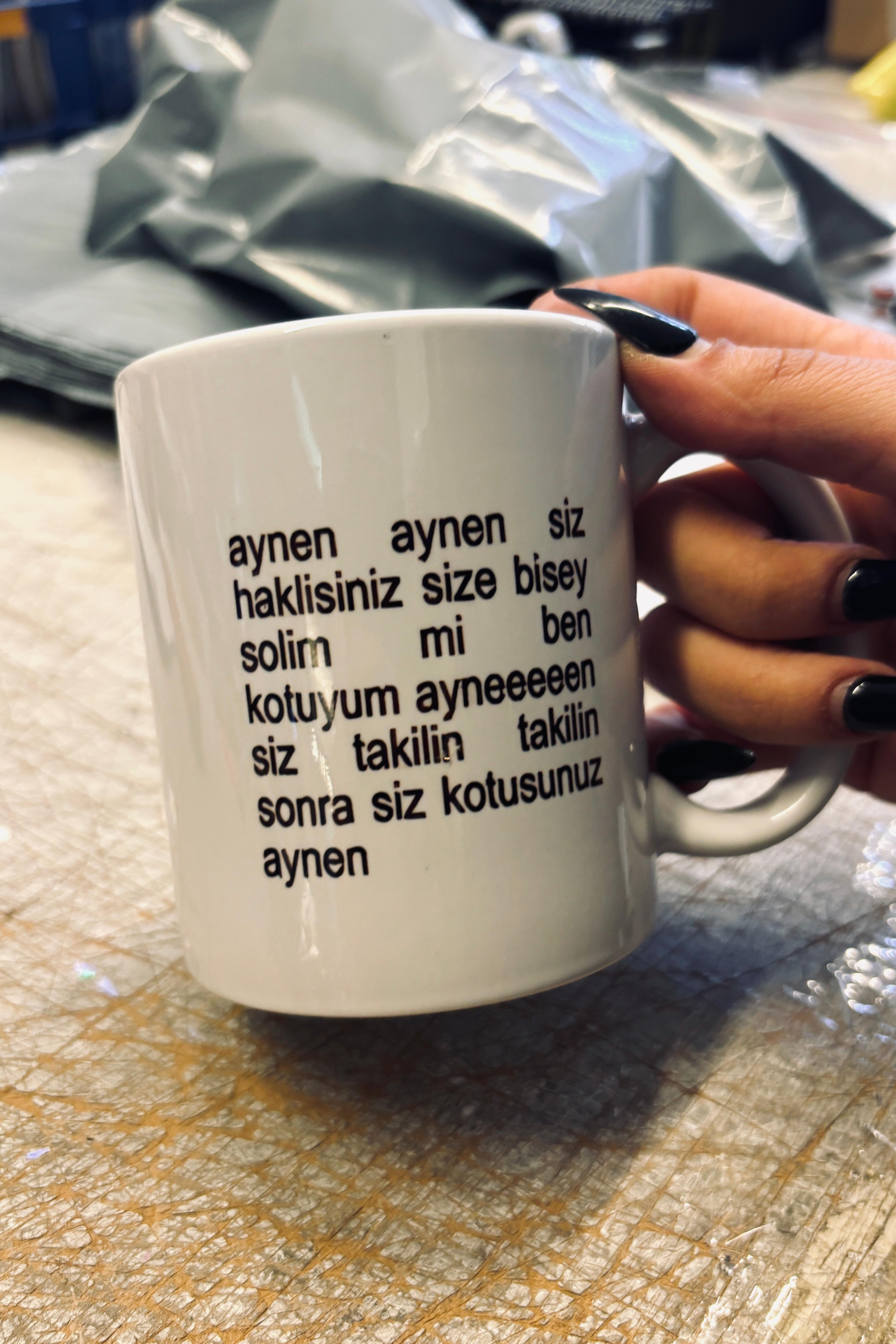 BEYAZ Kupa Ben Kötüyüm Aynen