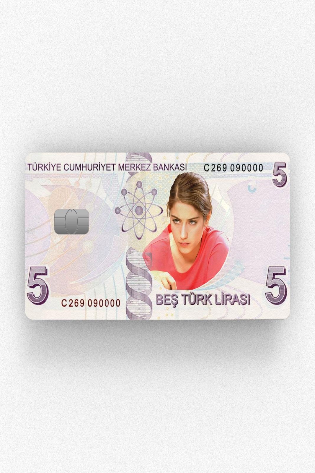 Kart Kaplama Etiketi - Feriha Beş Lira