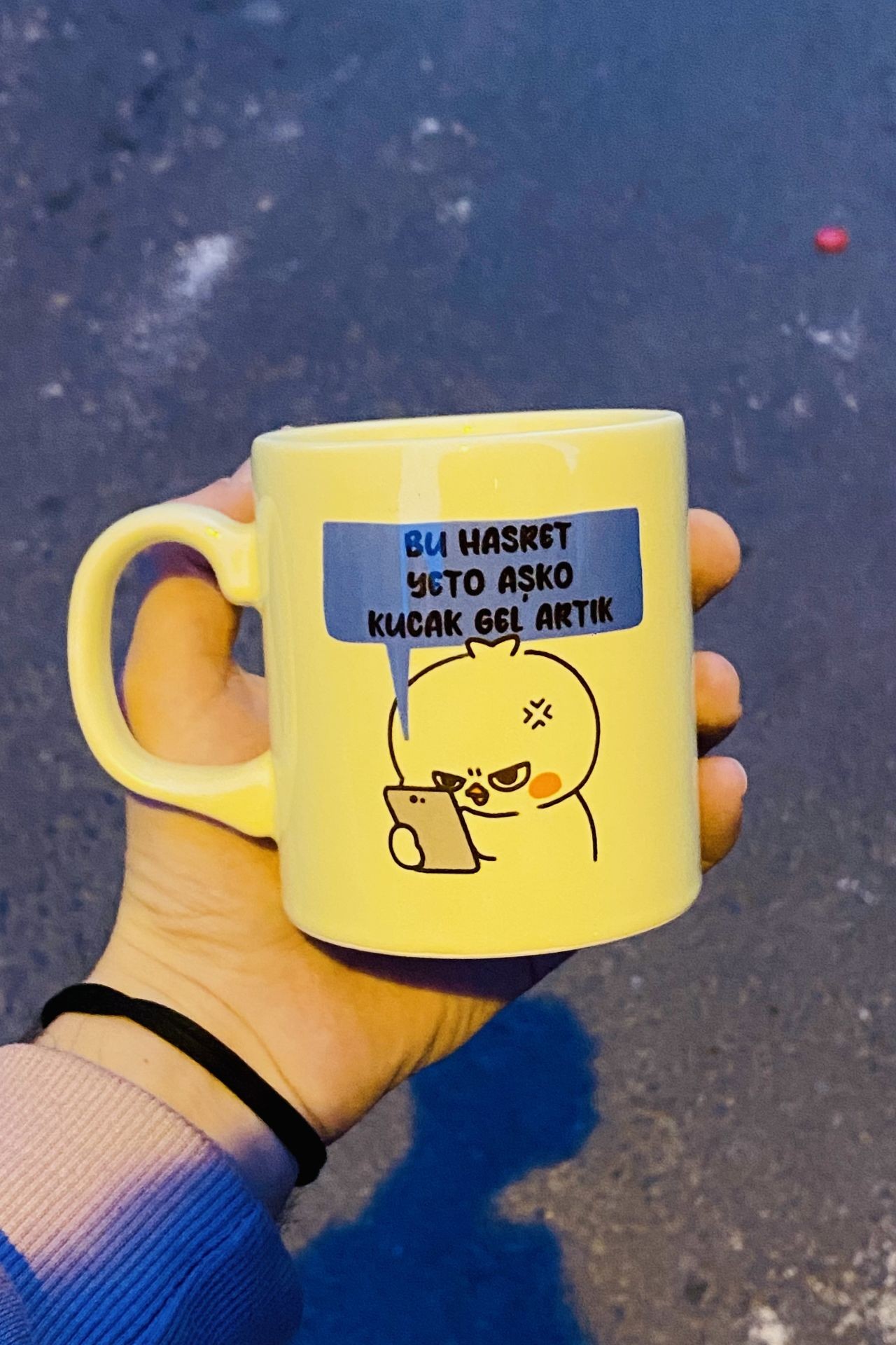 Kucak Gel Aşko Sarı Kupa Bardak