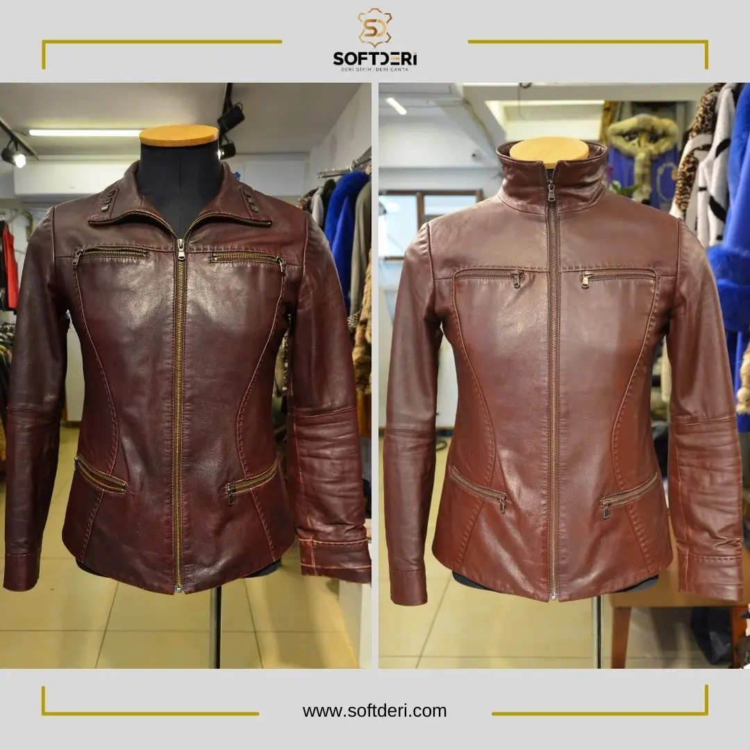 Deri mont boyama öncesi ve sonrası atölye çalışması