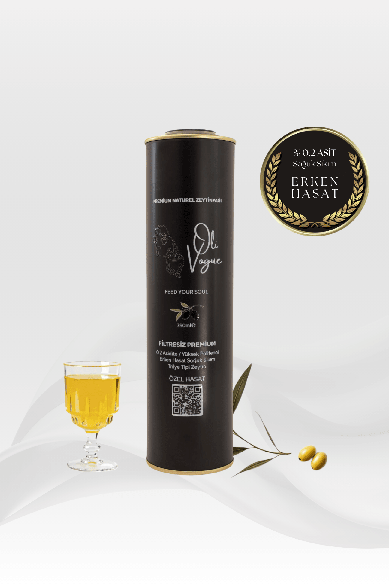 Roll Premium Erken Hasat Naturel Sızma Zeytinyağı (750 ml)