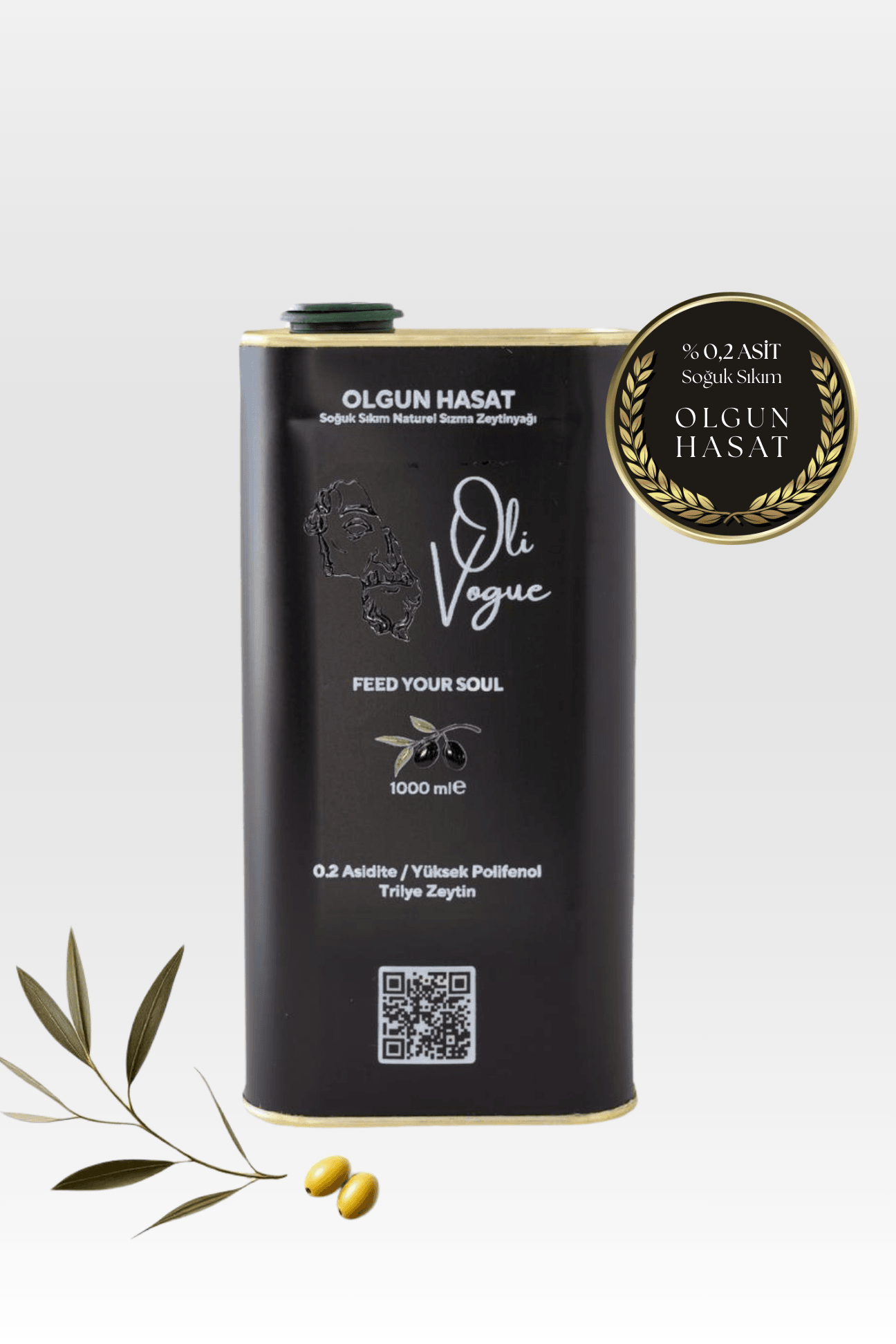 Premium Naturel Sızma Soğuk Sıkım Zeytinyağı (1 Litre)
