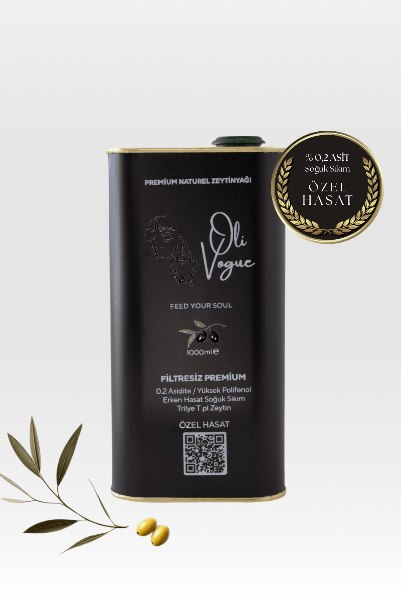 Premium Erken Hasat Soğuk Sıkım Naturel Sızma Zeytinyağı (1 Litre)