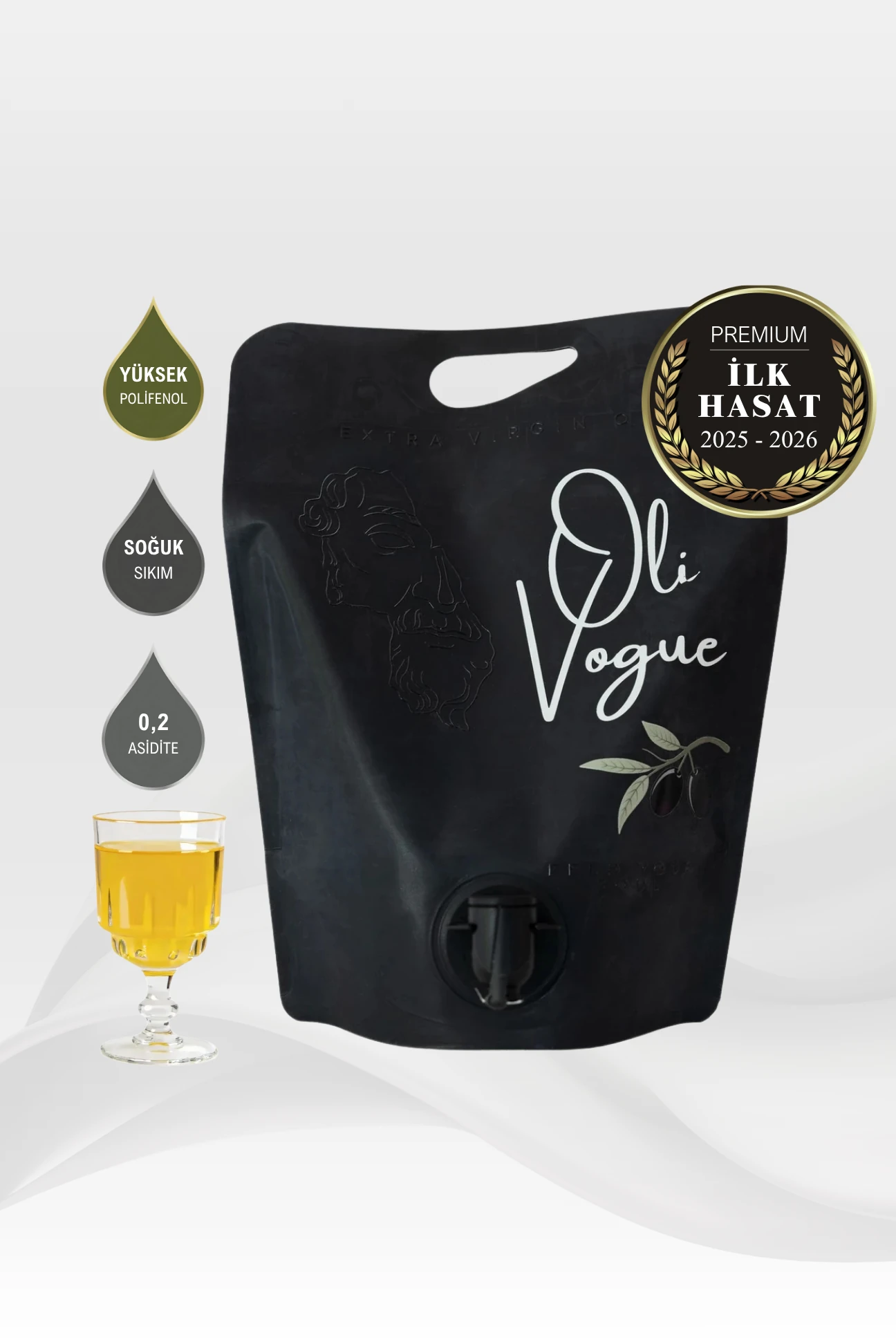 Premium İlk Hasat Naturel Sızma Zeytinyağı (3 litre)