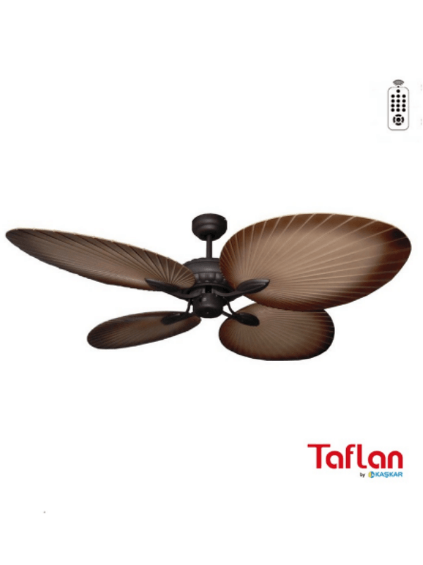 TAFLAN - KAŞKAR T52040 KAHVERENGİ LAMBALI TAVAN VANTİLATÖRÜ