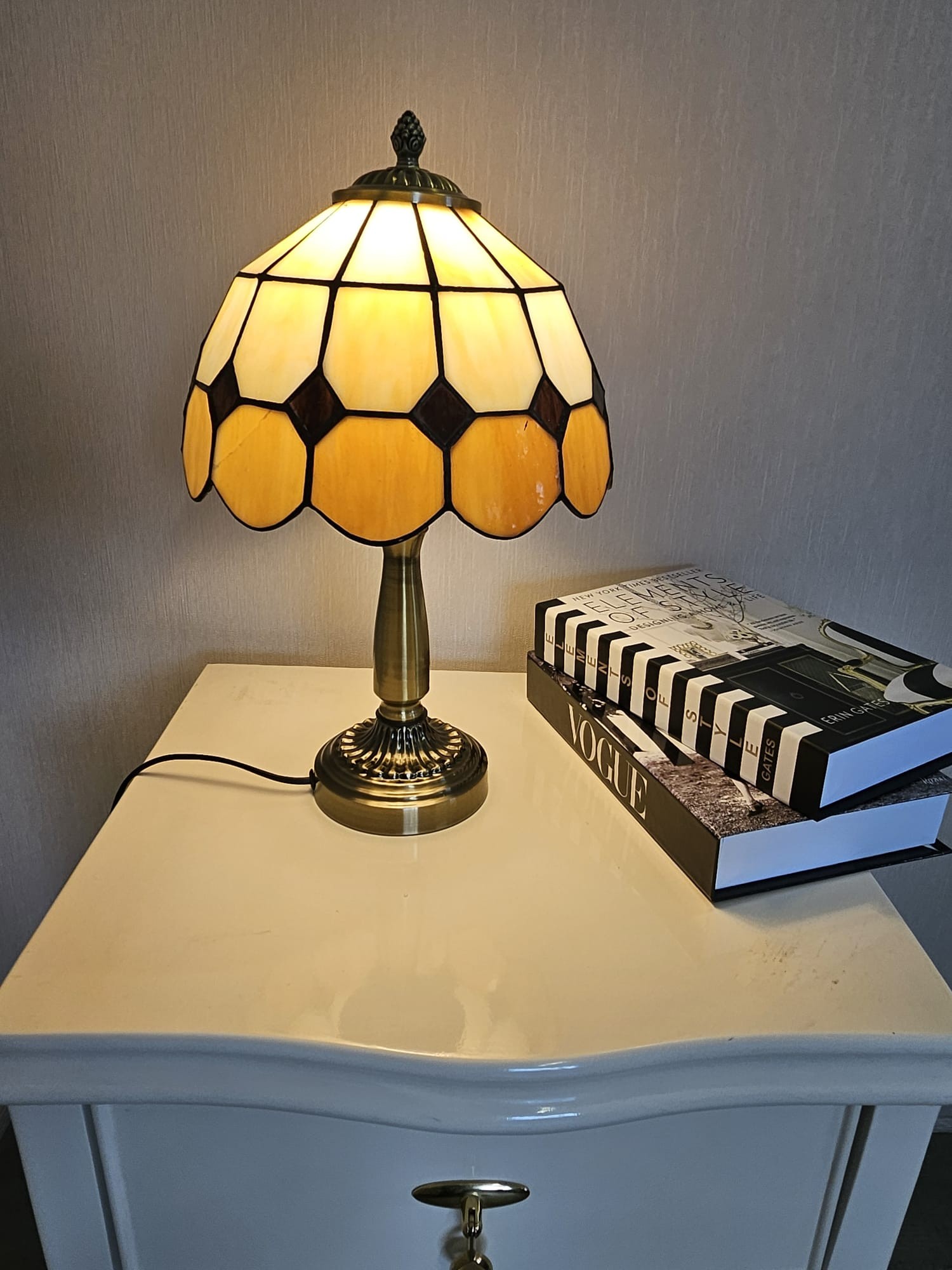 VİTRAY ABAJUR MASA LAMBASI ESKİTME AYAK 25CM (10") - KAHVERENGİ