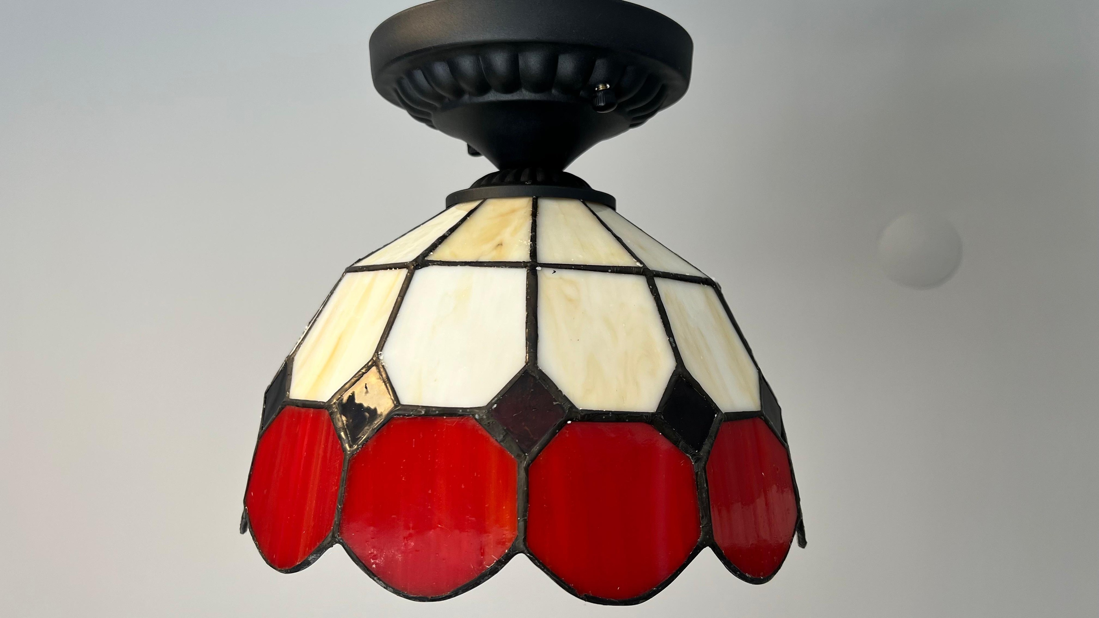 TAVAN VİTRAY AVİZE 30CM (12") - KIRMIZI