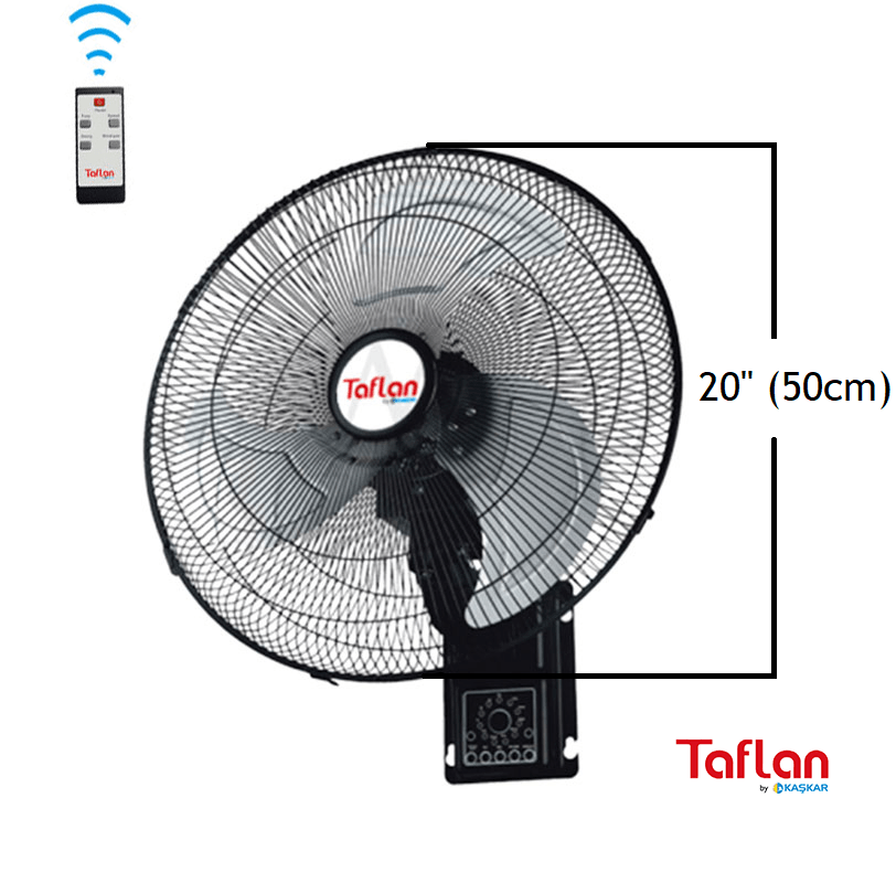 TAFLAN - KAŞKAR FAW-20R SANAYİ TİPİ 130W UZAKTAN KUMANDALI DUVAR VANTİLATÖRÜ 20''