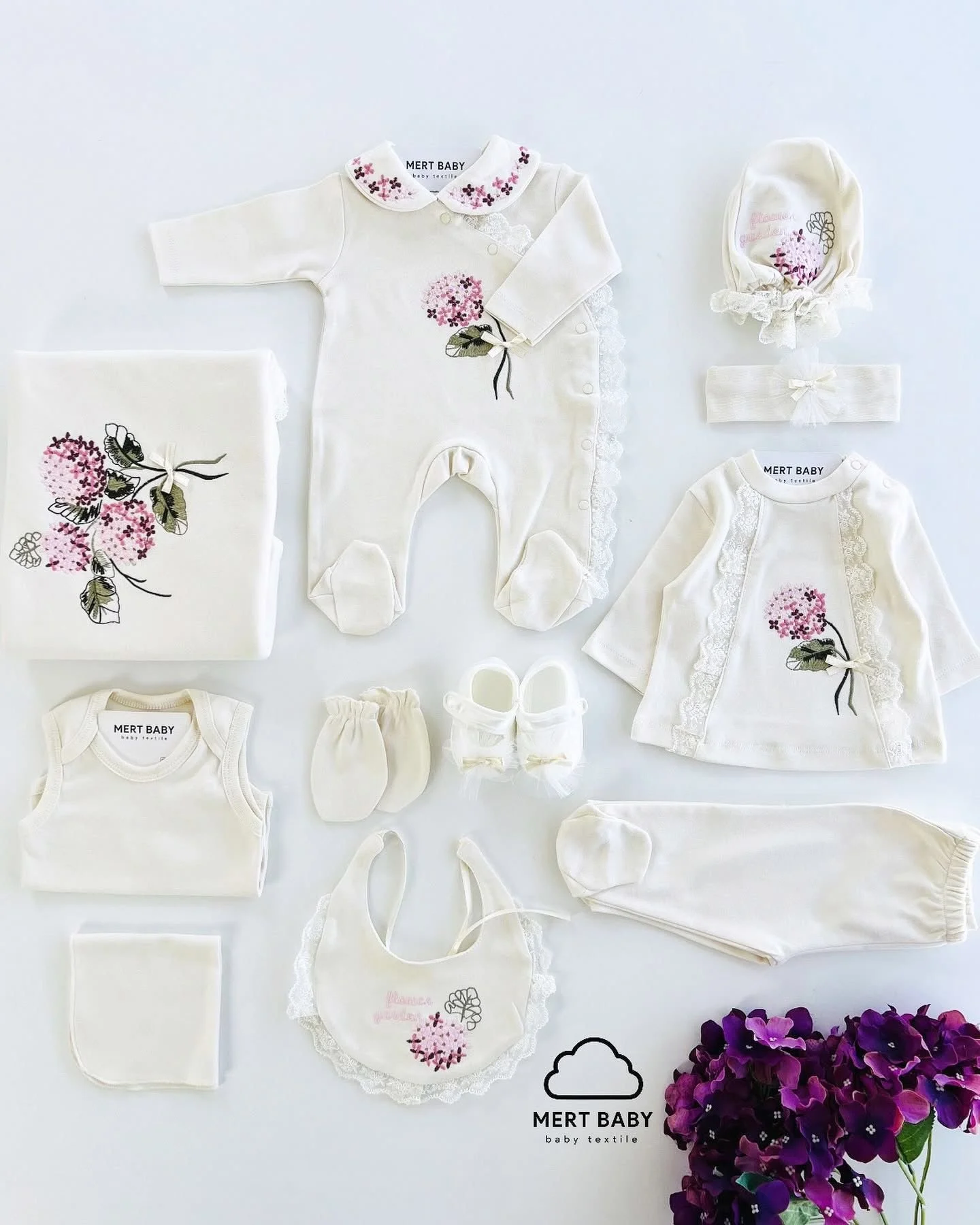 Baby Flowers Newborn Set Natural