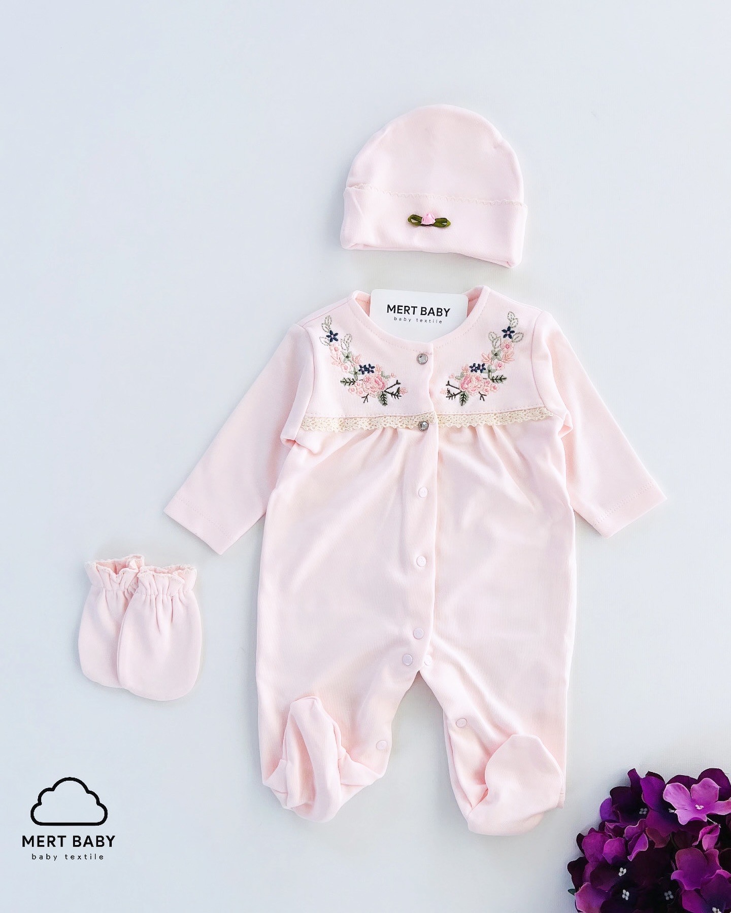 Emma Flowers Jumpsuit Pink