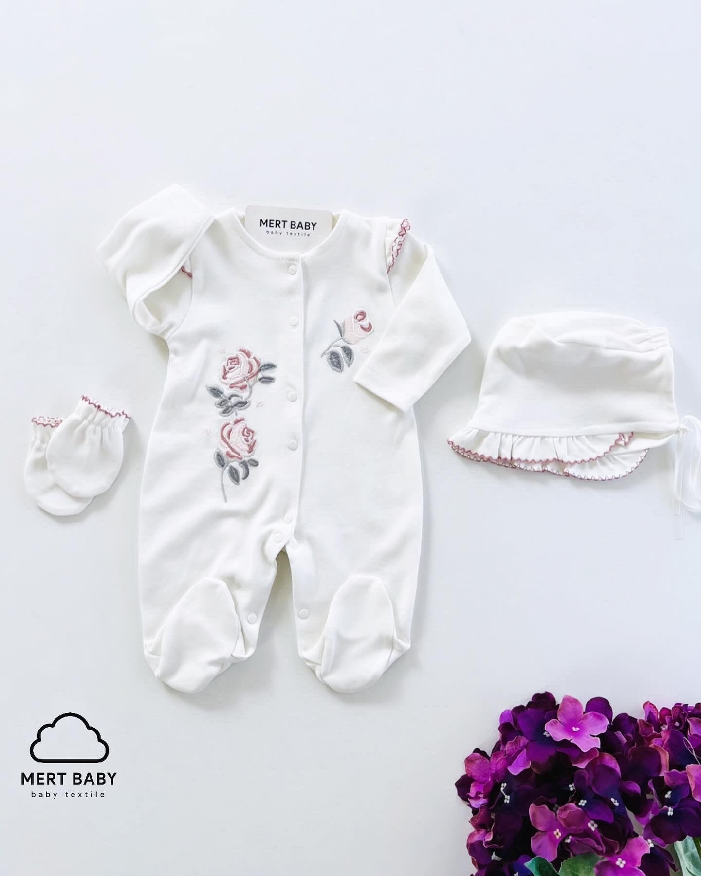 Bella Flowers Jumpsuit Ecru