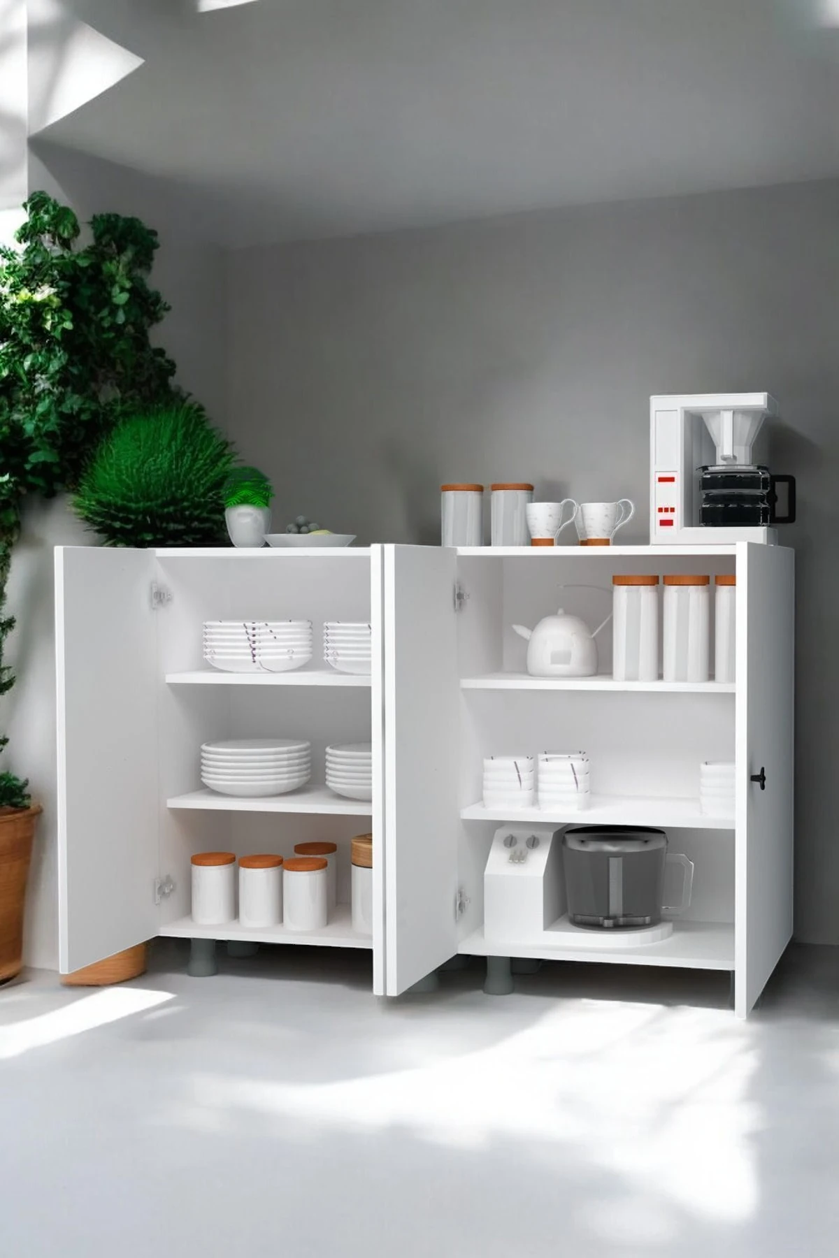 Çok Amaçlı Dolap Mutfak Kiler Dolabı 120 cm