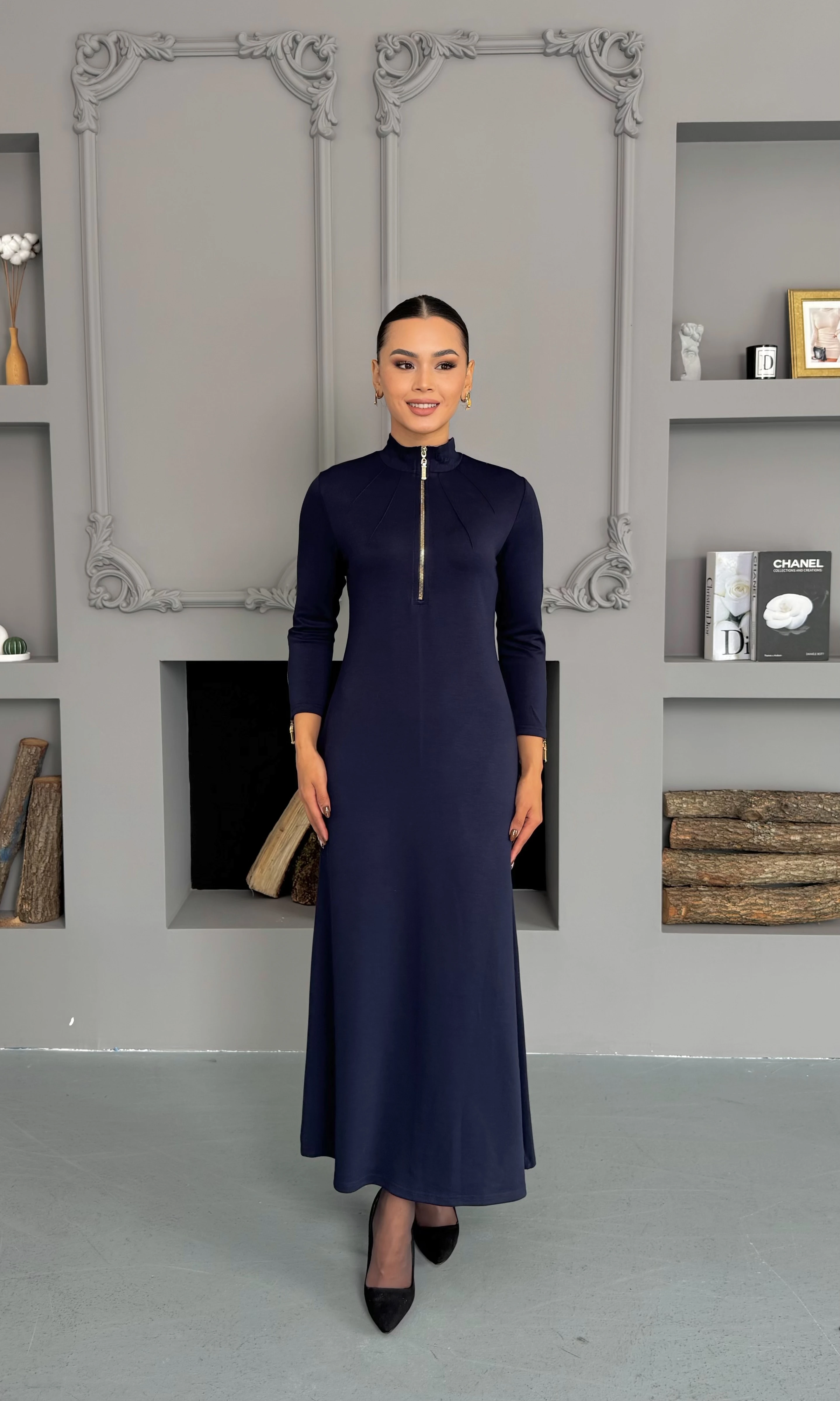 Siena Elbise - Koyu Lacivert