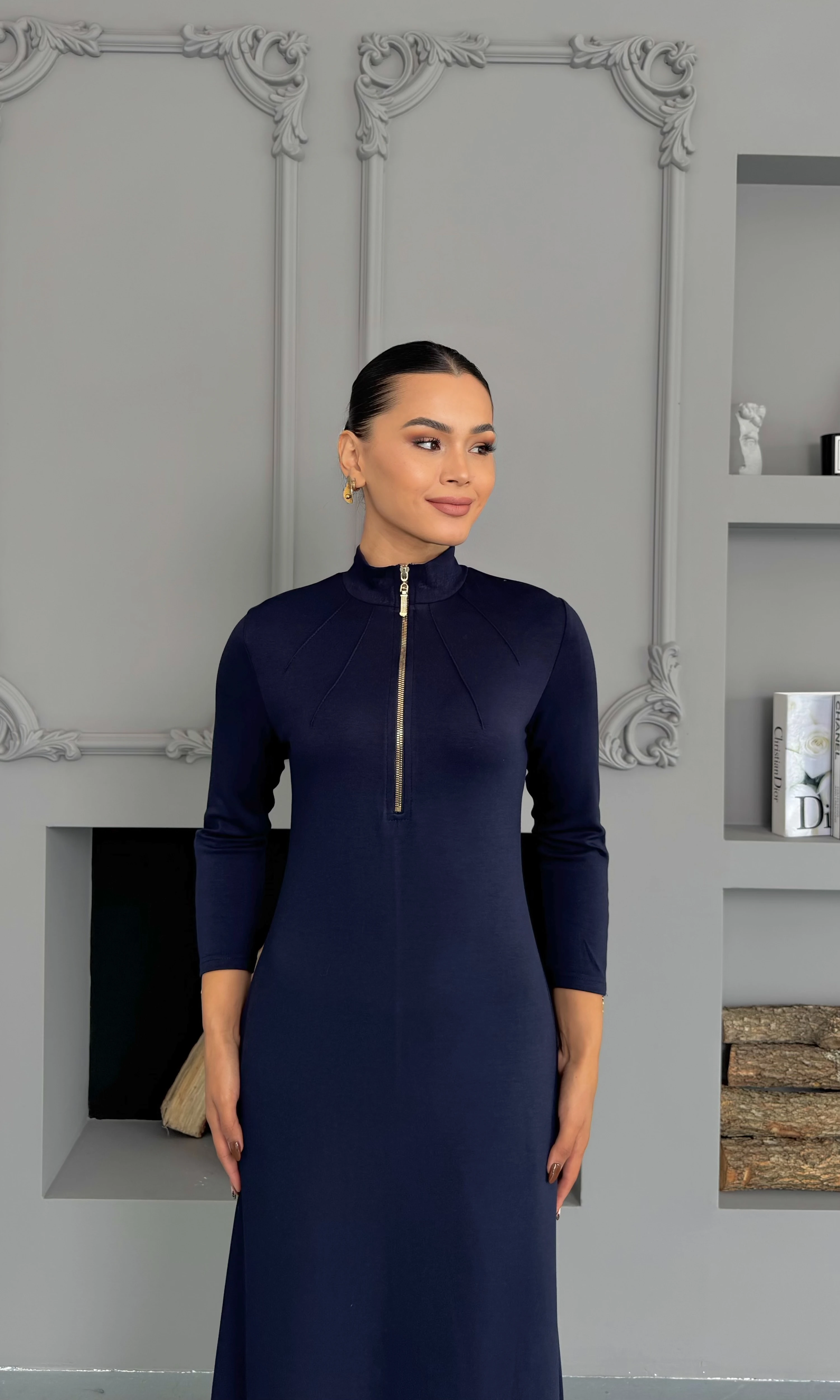 Siena Elbise - Koyu Lacivert