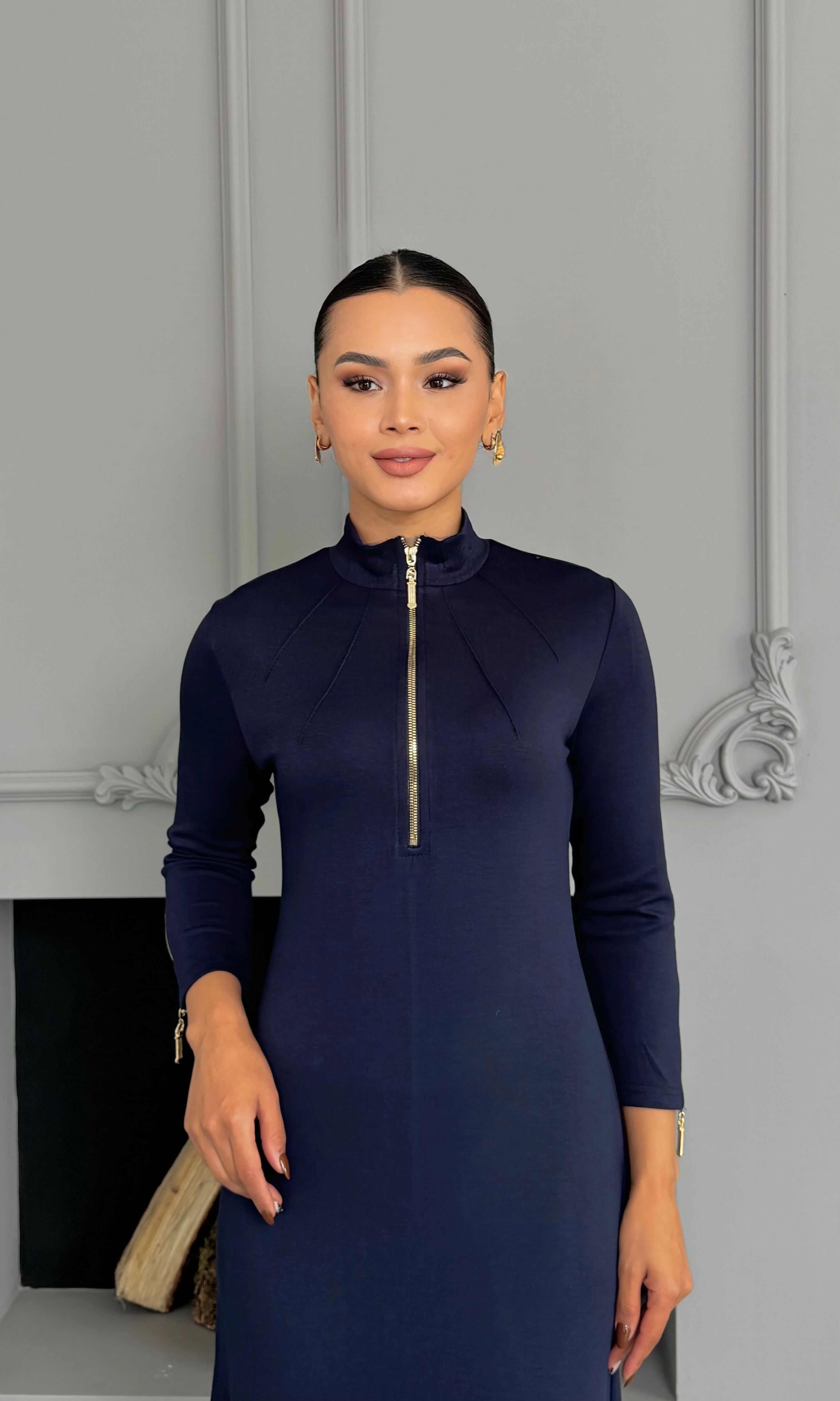 Siena Elbise - Koyu Lacivert