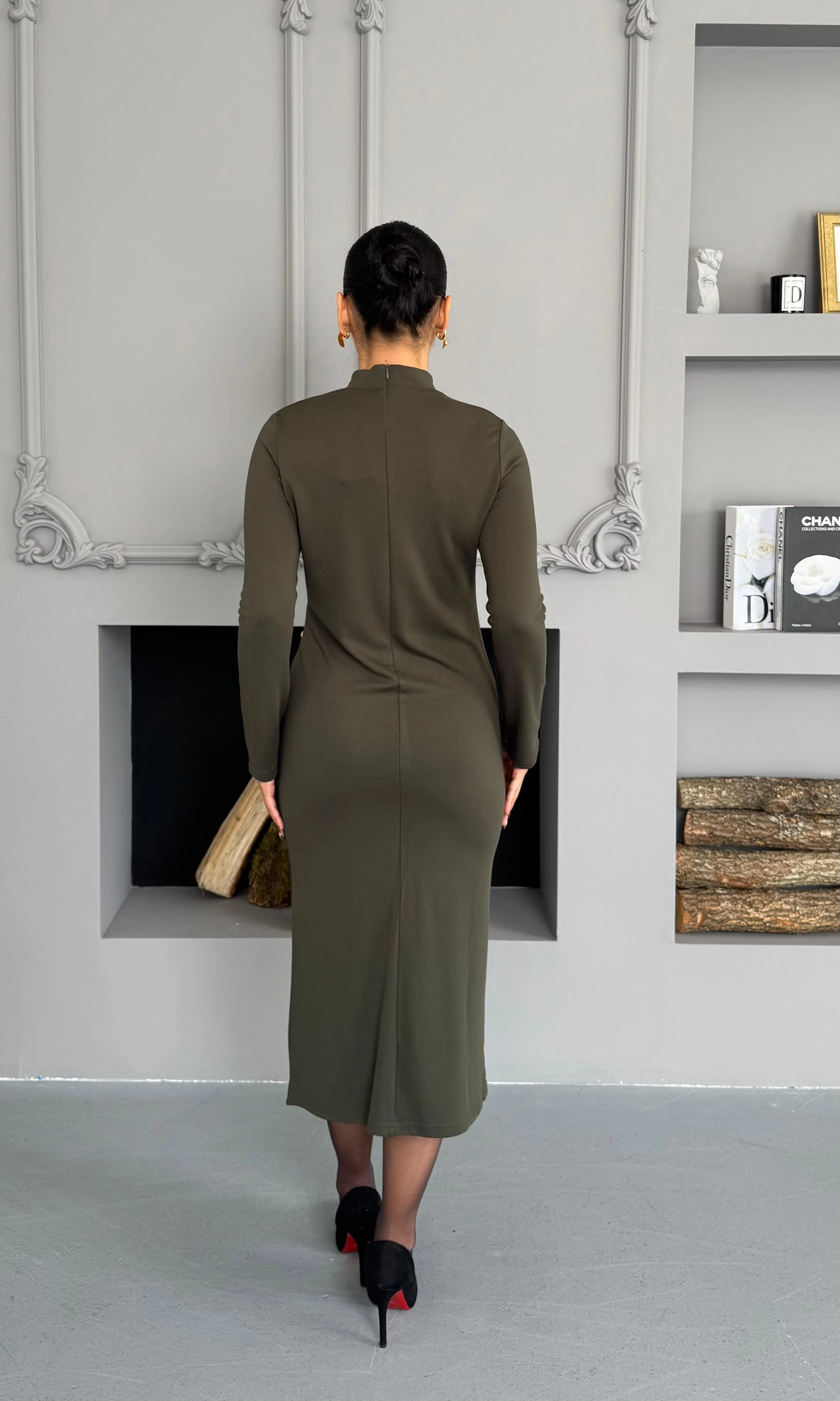 Valeria Elbise - Haki Yeşili