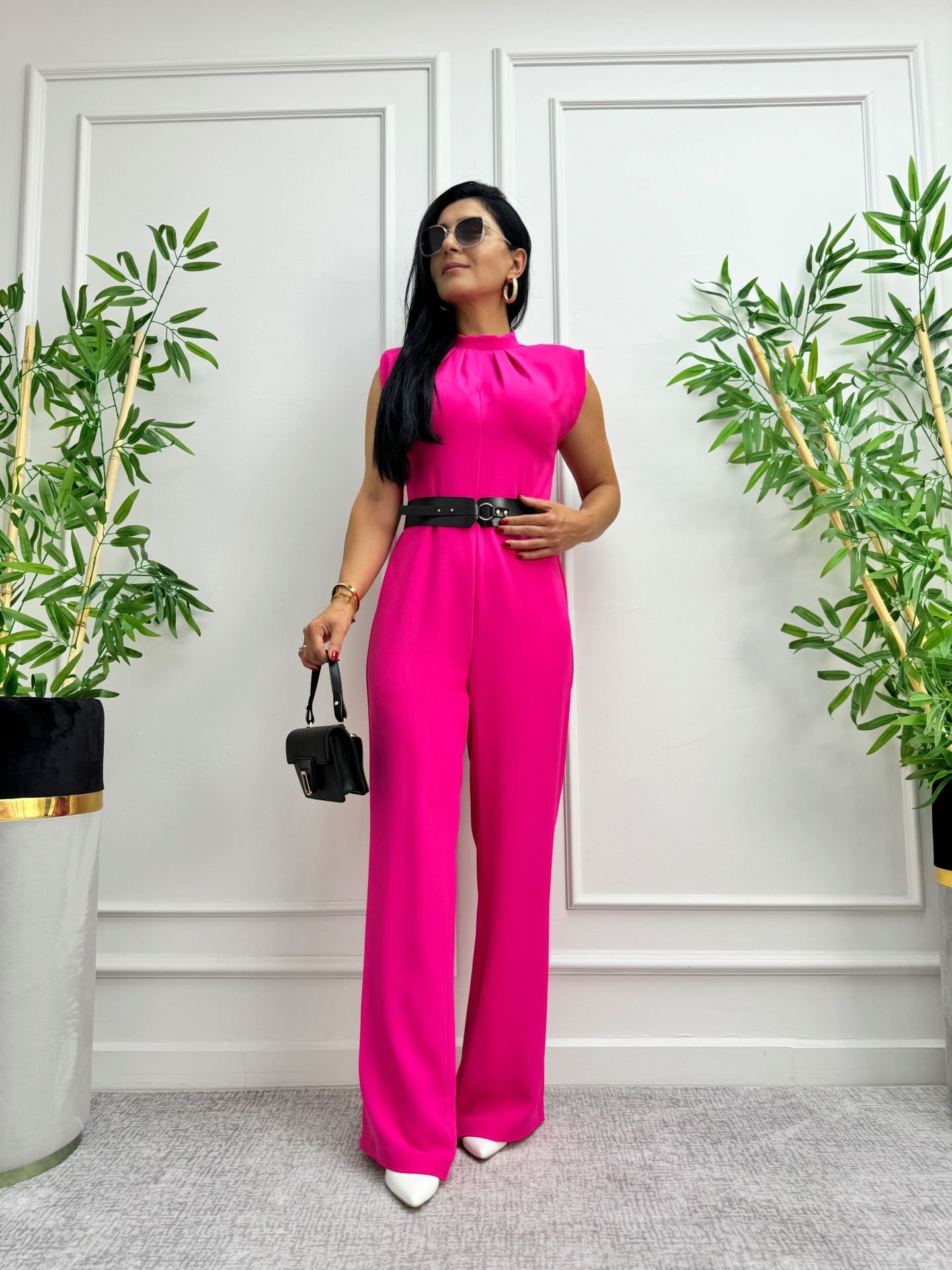 Stylish Design Double Crepe Jumpsuit