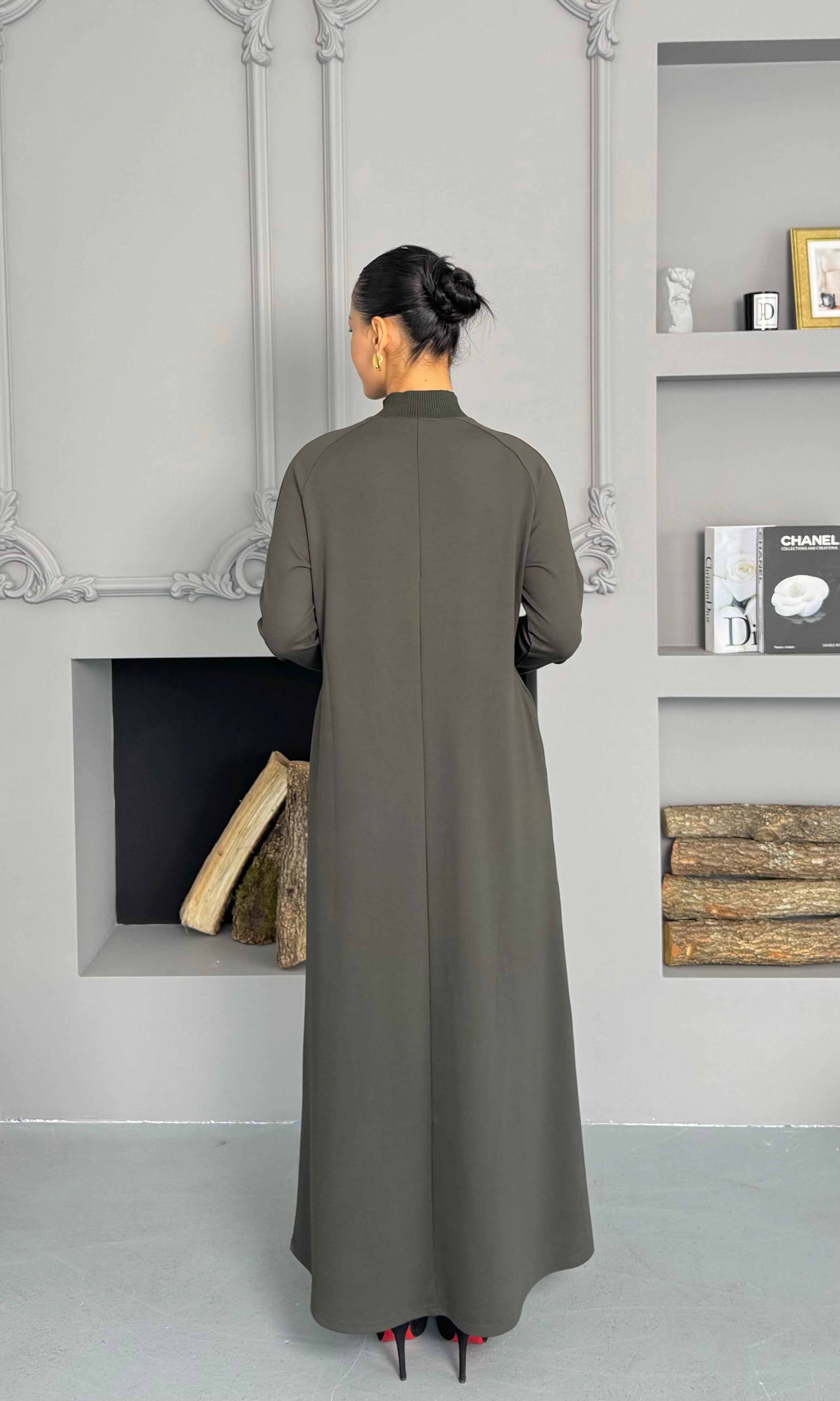 Luna Elbise - Haki Yeşili