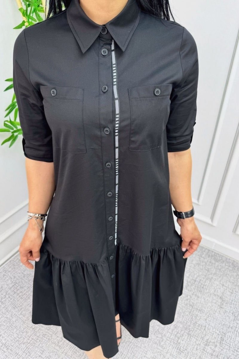 Front Buttoned Midi Dress