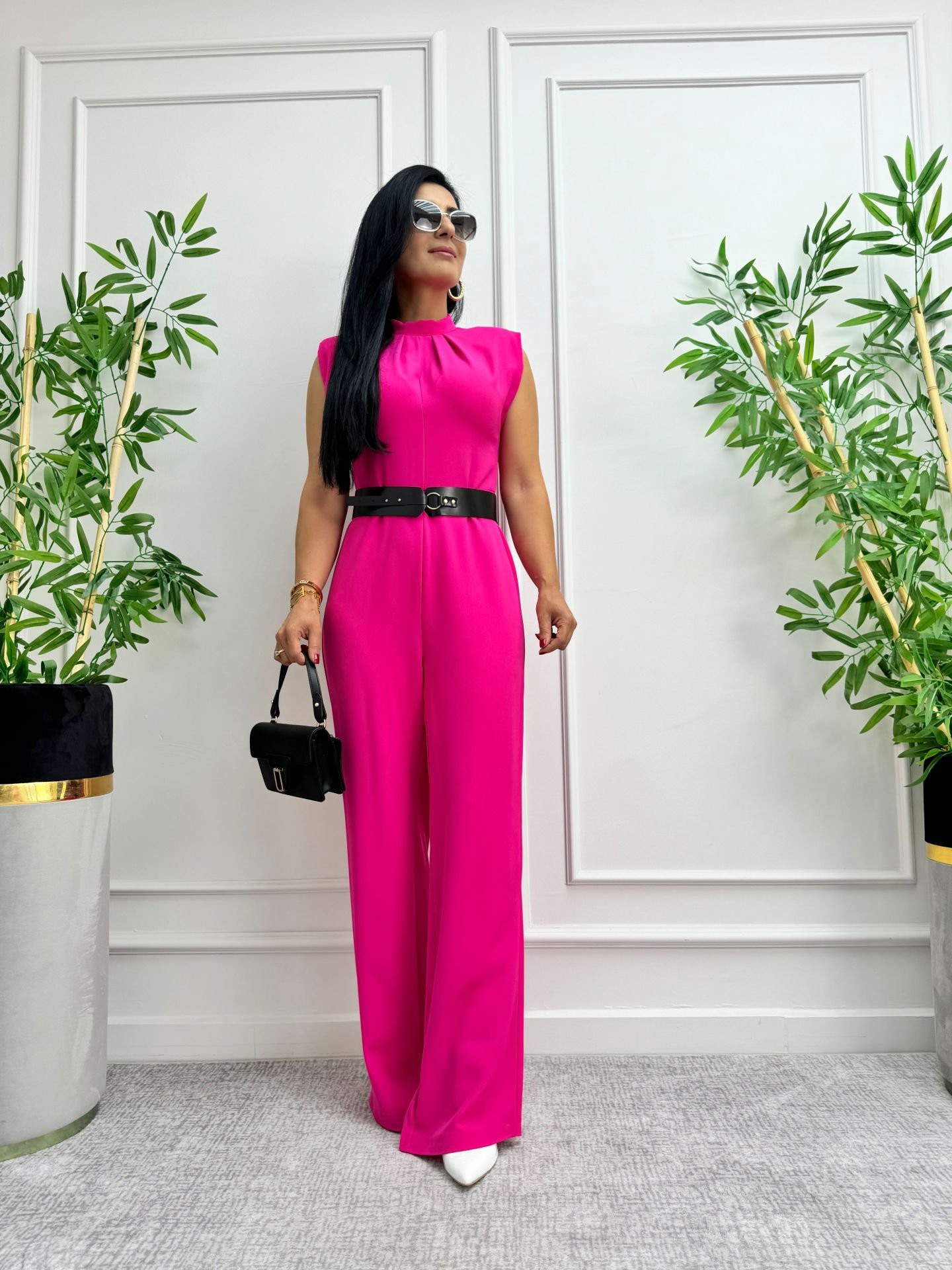 Stylish Design Double Crepe Jumpsuit