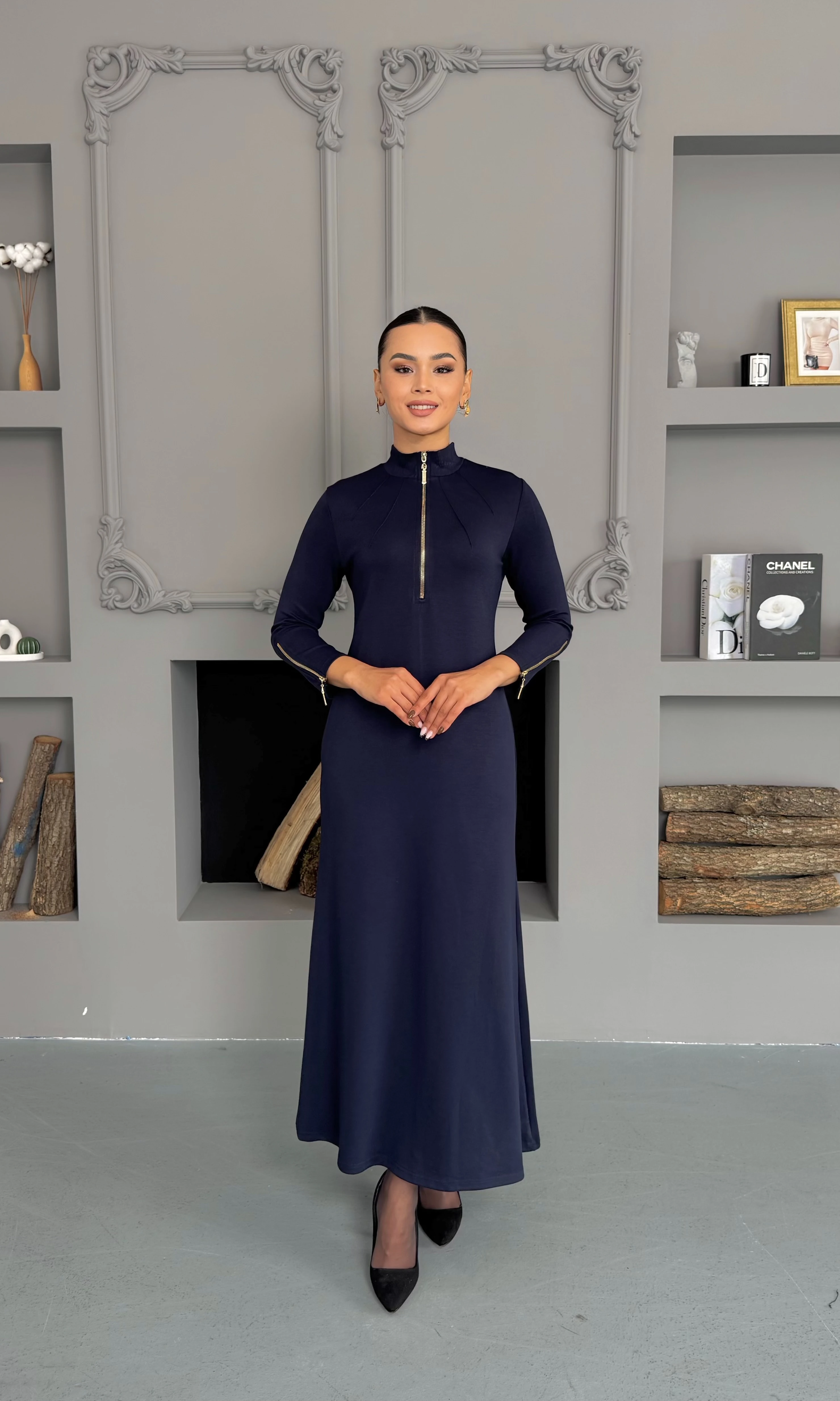 Siena Elbise - Koyu Lacivert