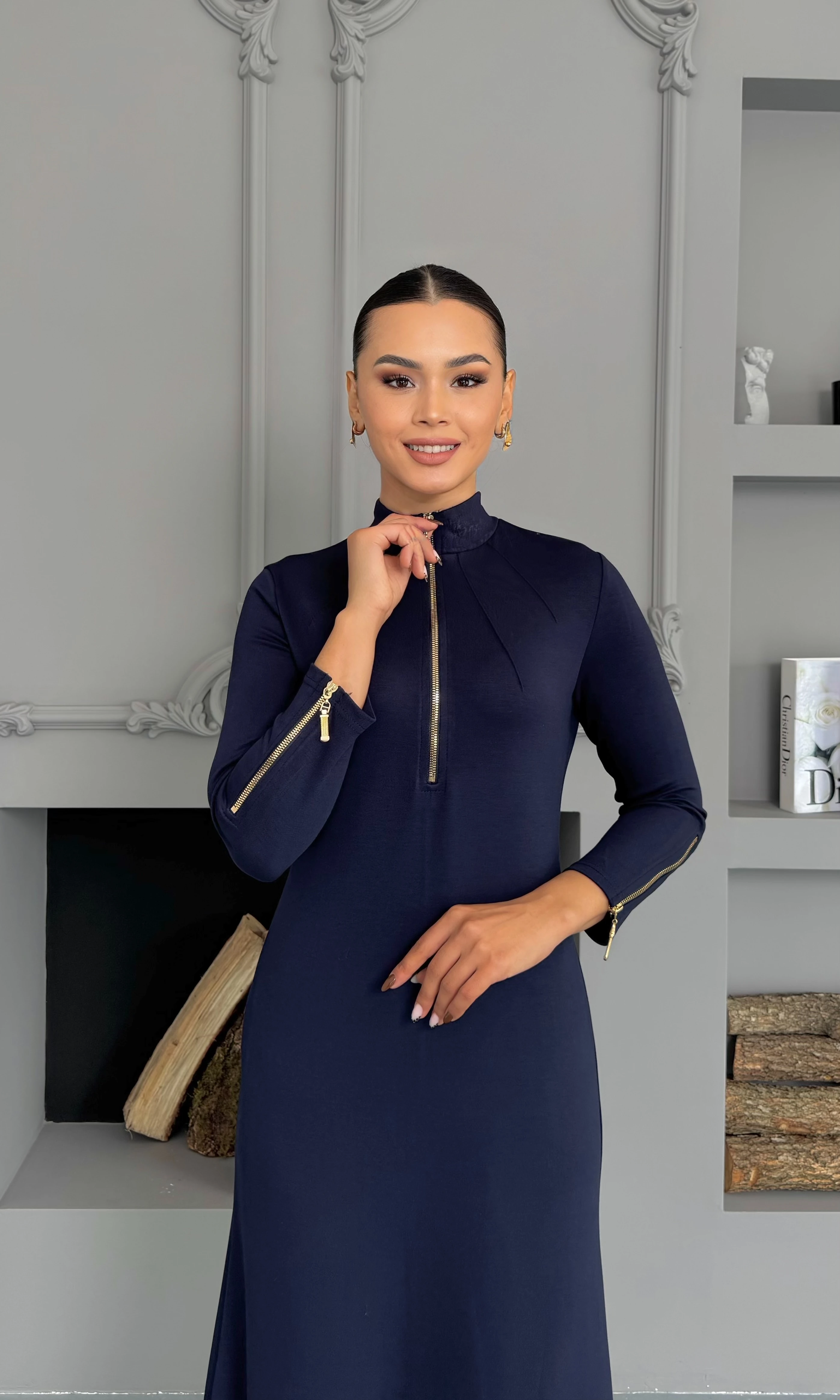 Siena Elbise - Koyu Lacivert