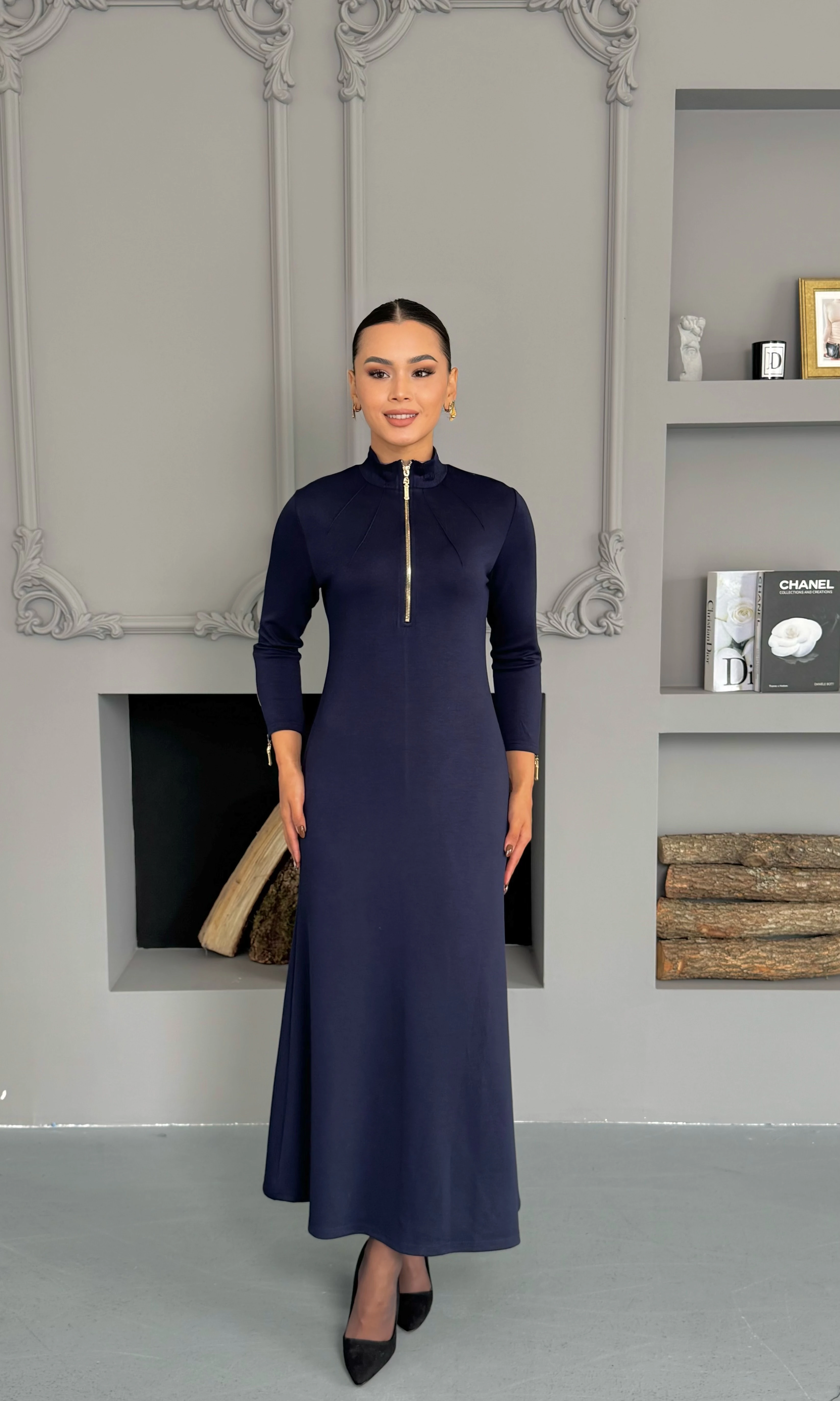 Siena Elbise - Koyu Lacivert