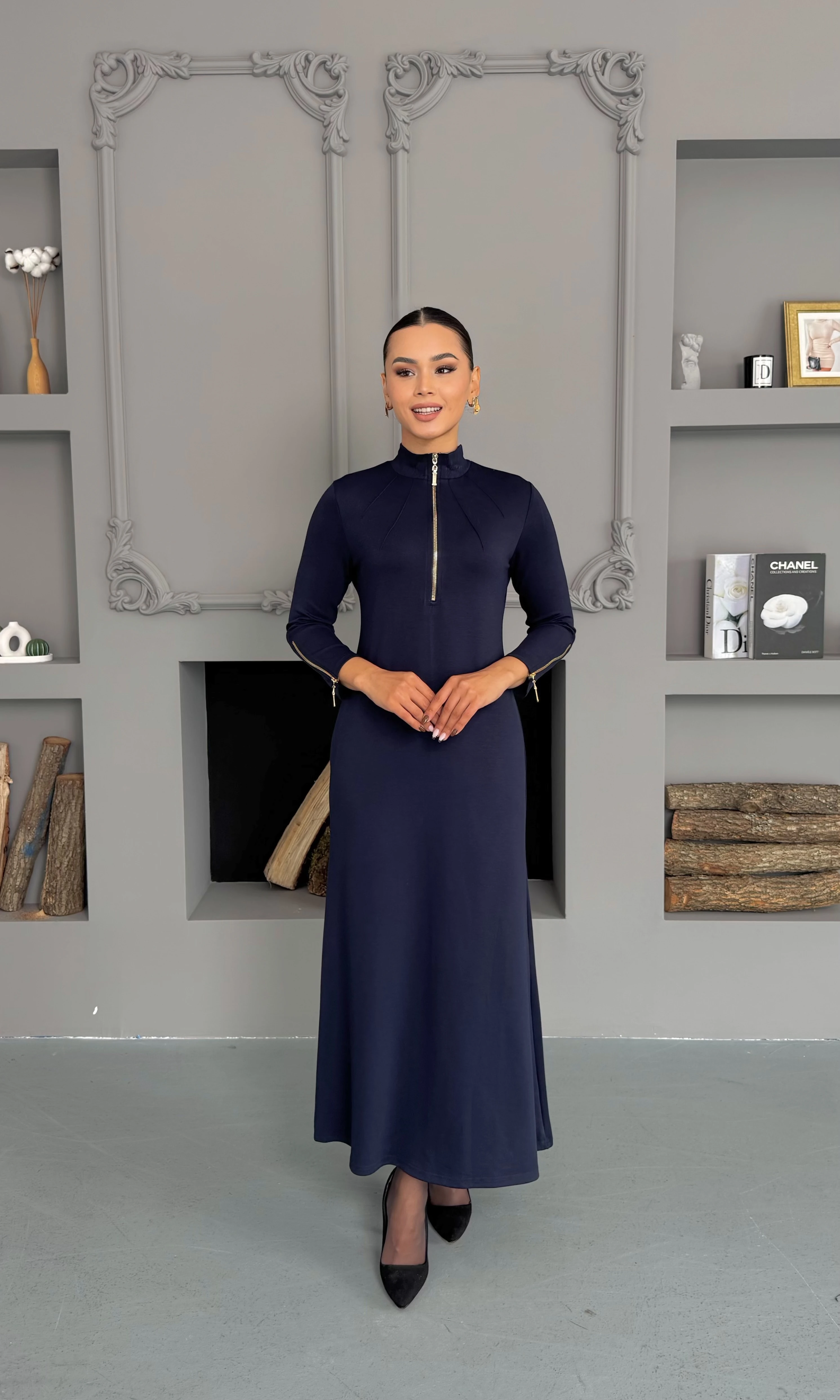 Siena Elbise - Koyu Lacivert