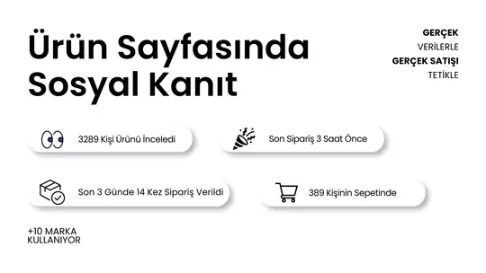 Ürün Sayfası Sosyal Kanıtı ekran görüntüsü 1