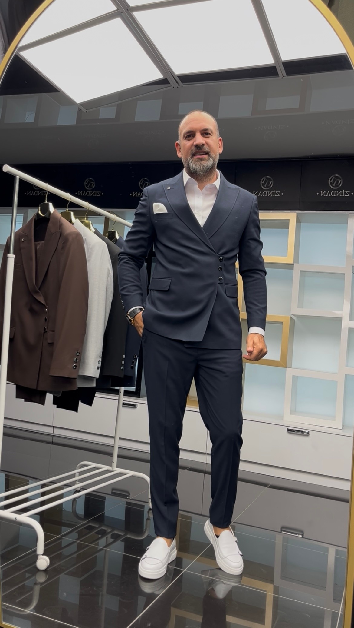 3 Çıtçıtlı Model Takım Lacivert